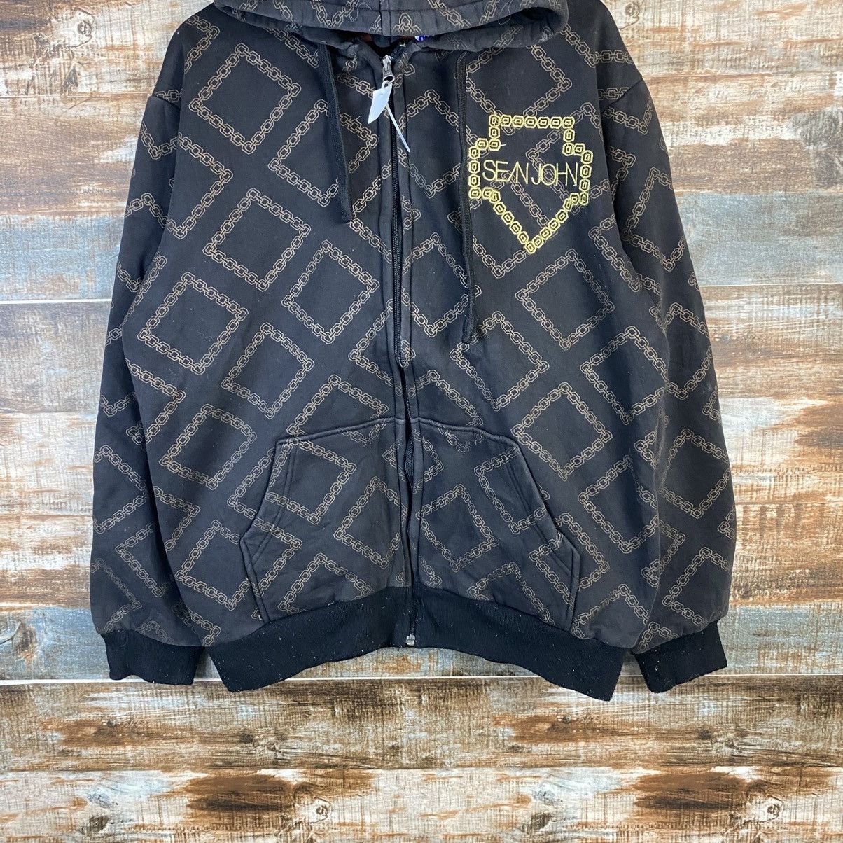 Sean John DL Sean John Black Hoodie sweater rap #C1143 Size US L / EU 52-54 / 3 - 3 Thumbnail