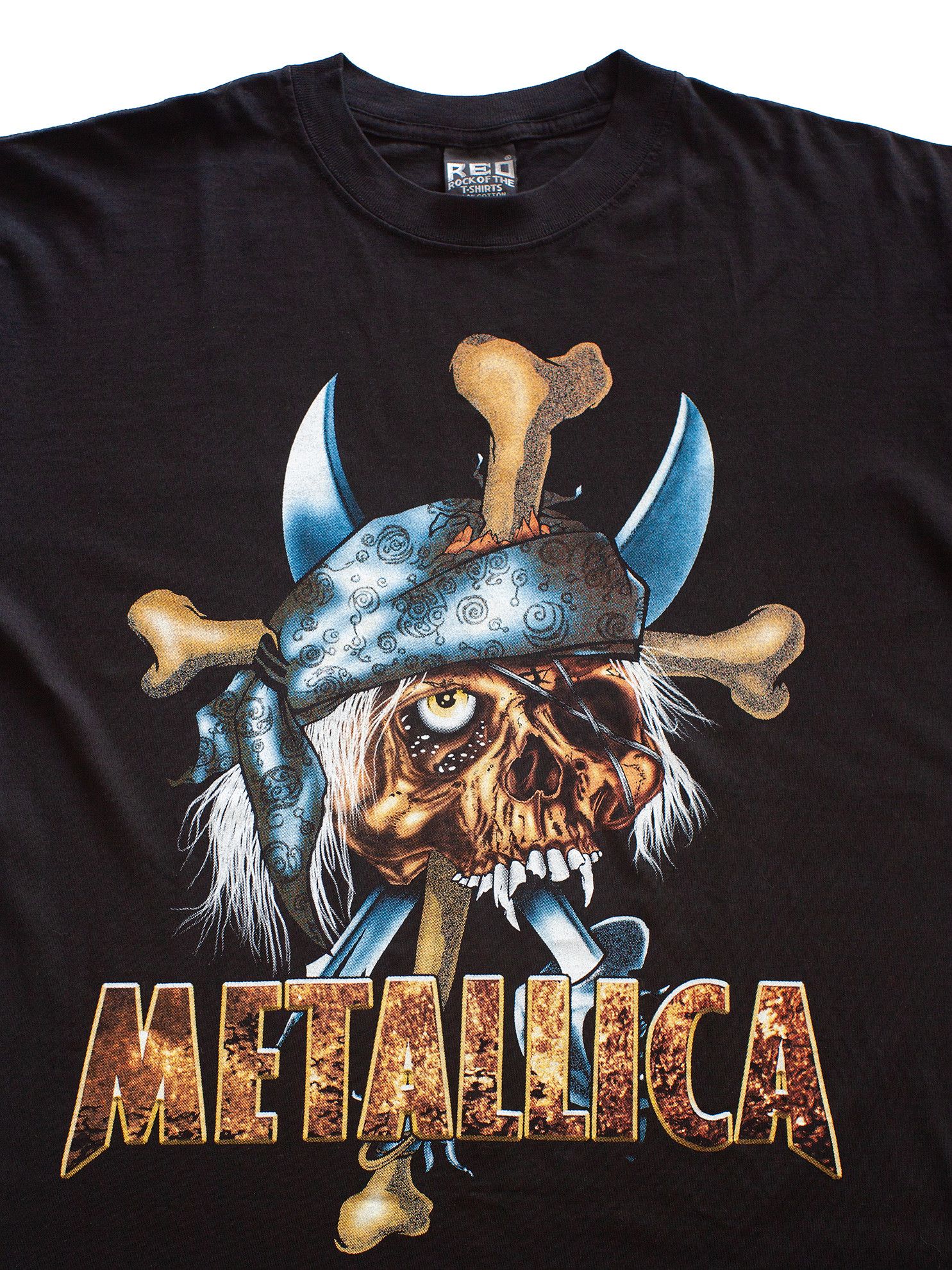 Band Tees Vintage 00s Metallica Pirate Skull Metal Band T-Shirt Size US XL / EU 56 / 4 - 2 Thumbnail