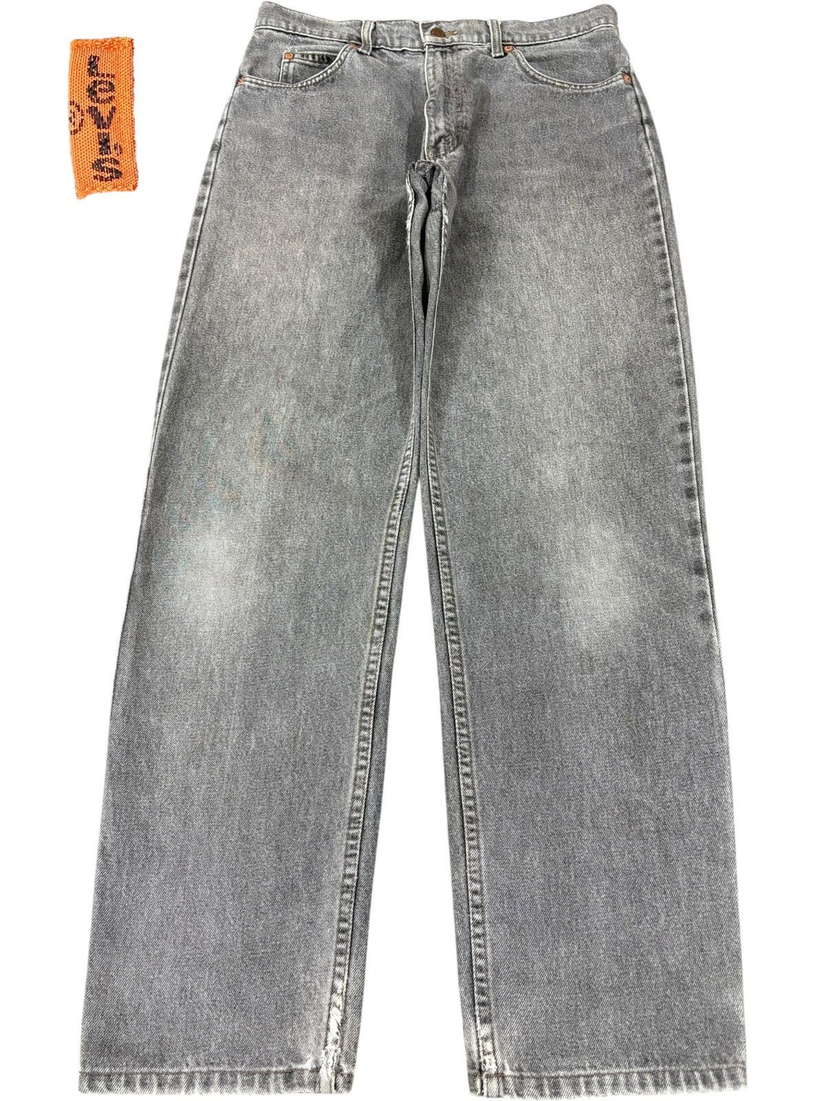 Levi's Vintage 90s Levis 310 Orange Tab Charcoal Wash Distress Jean Size US 34 / EU 50 - 1 Thumbnail