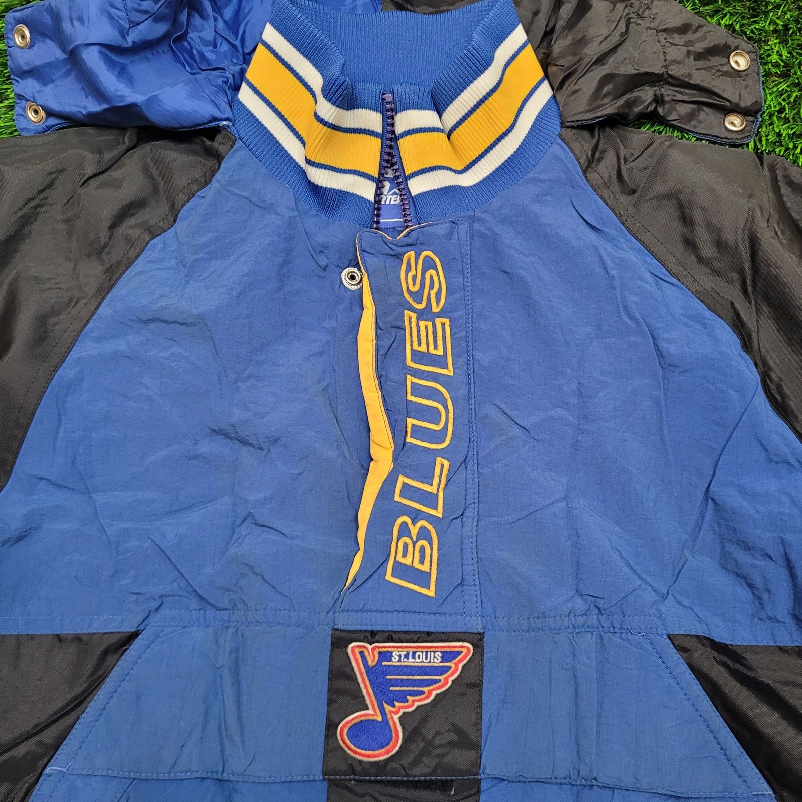Starter VTG Starter St. Louis Blues Anorak Jacket Womens S Cropped Size S / US 4 / IT 40 - 2 Thumbnail