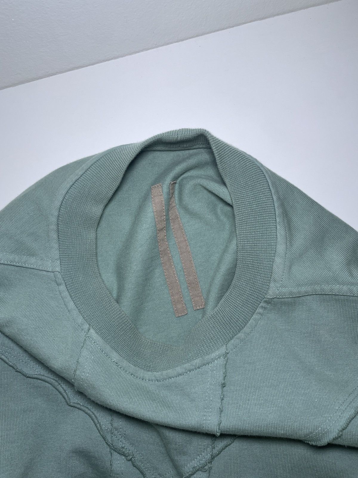 Rick Owens × Rick Owens Drkshdw Rick Owens DRKSHDW Luxor Crater Tee – Pale Green – OS Size US M / EU 48-50 / 2 - 5 Thumbnail