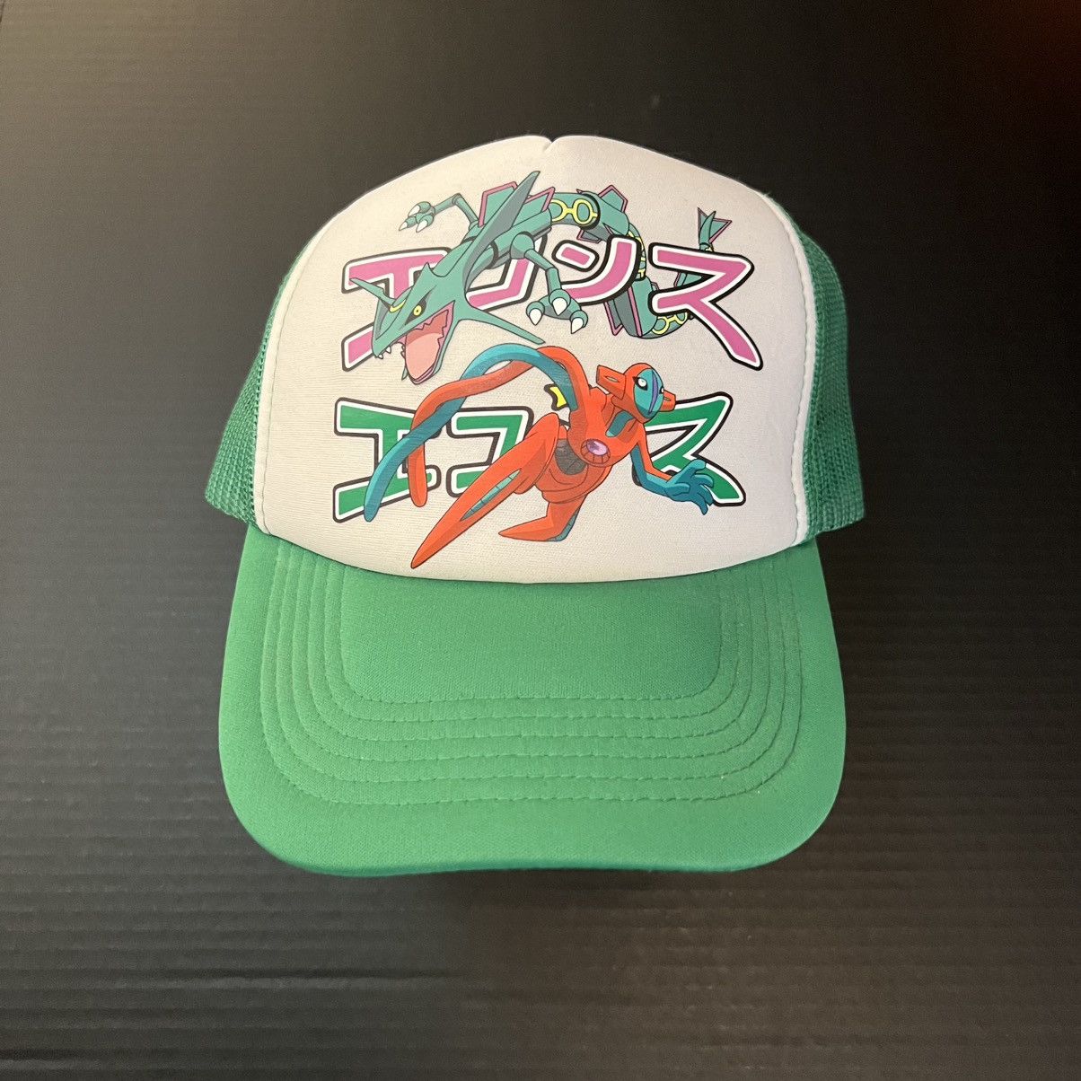 Ecosys Ecosys Deoxys And Rayquaza Pokemon Trucker Hat - Green Size ONE SIZE - 1 Thumbnail