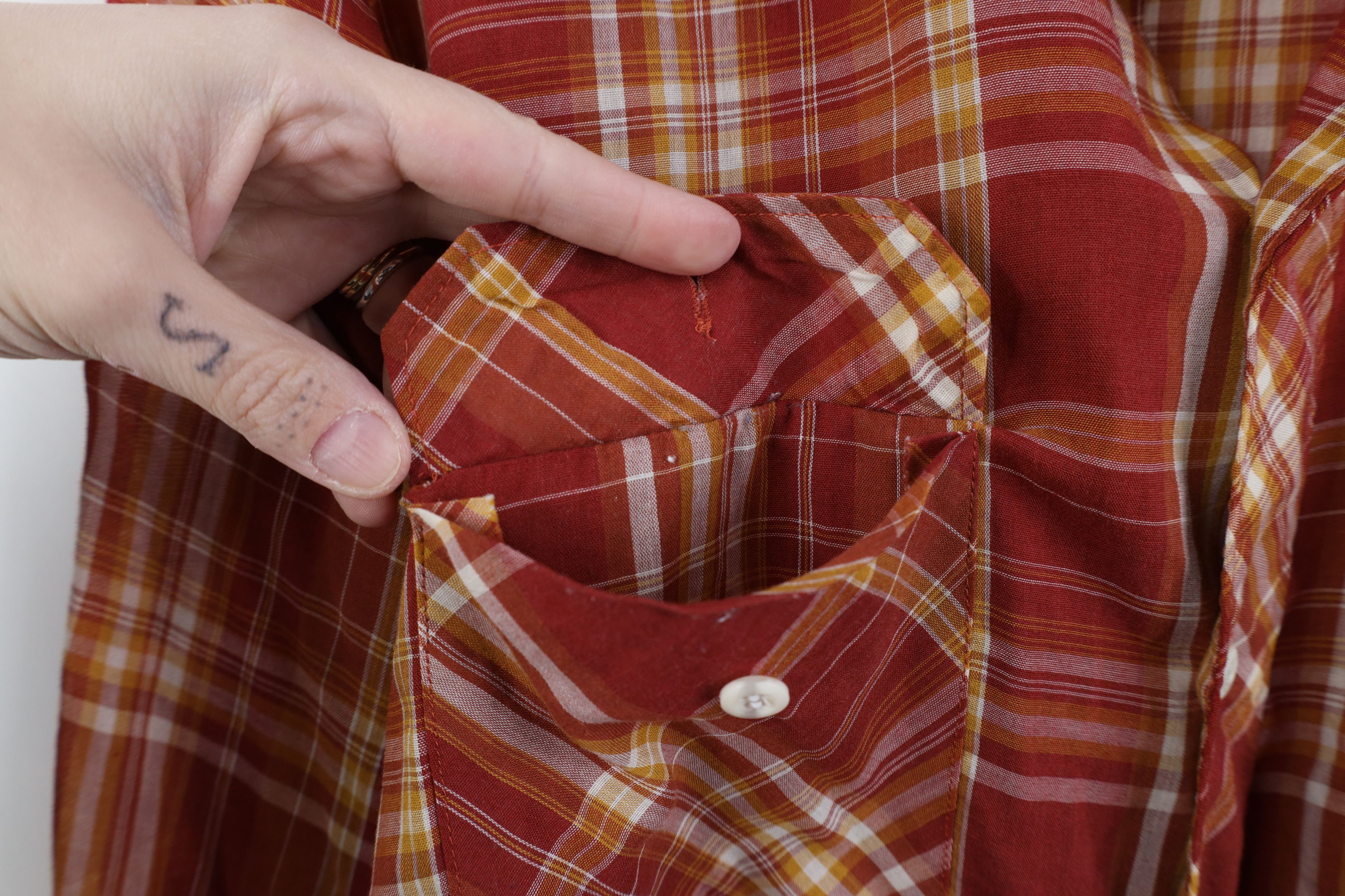 Vintage Vintage 70s Streetwear Bush Collared Button Shirt Plaid Size US L / EU 52-54 / 3 - 8 Thumbnail