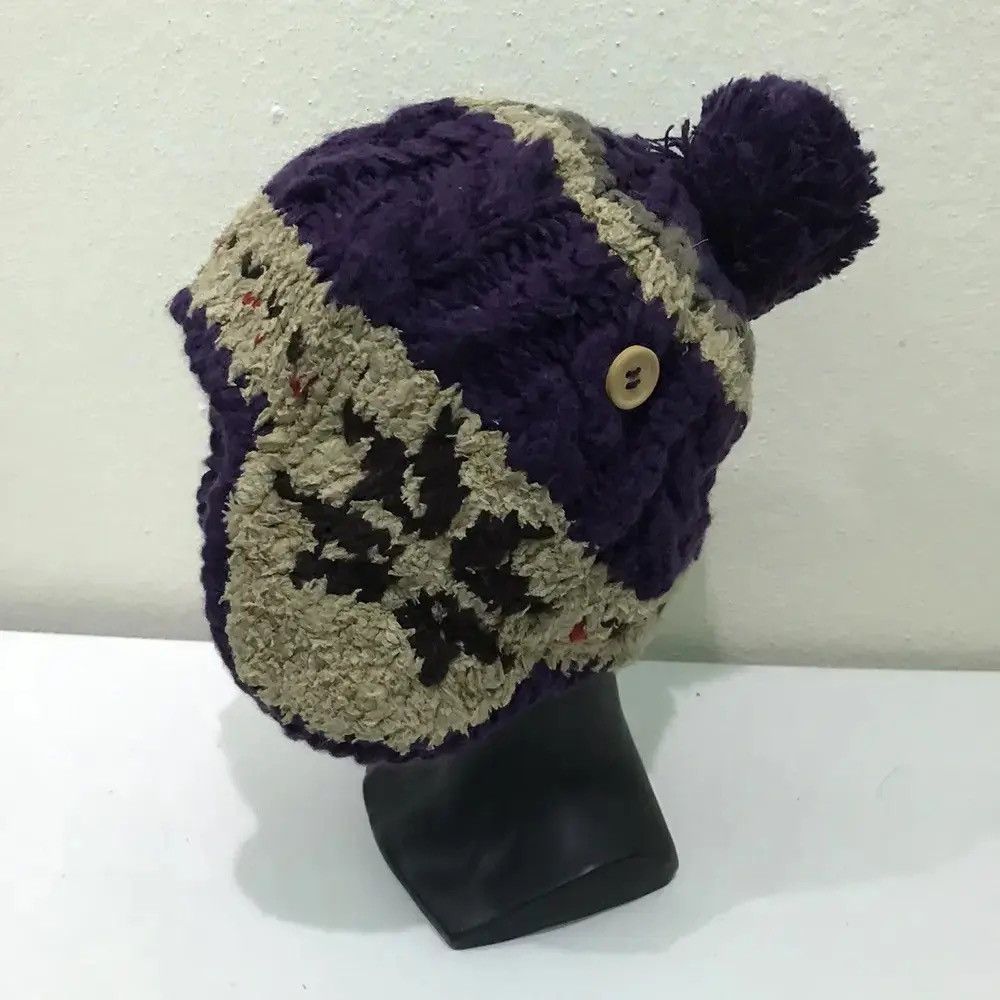 Japanese Brand × Vintage Japanese Brand Navajo Design Earflap Fleece Beanie Hat Size ONE SIZE - 2 Thumbnail