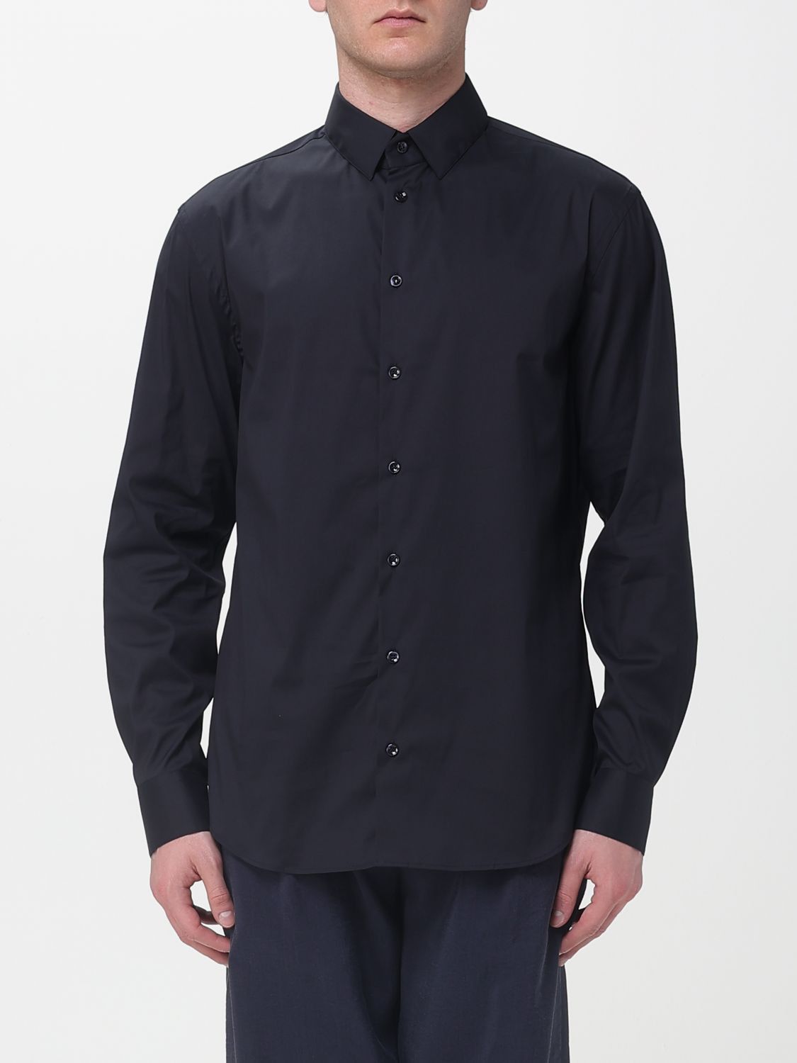 Giorgio Armani Giorgio Armani Shirt Men Black Size US XL / EU 56 / 4 - 1 Thumbnail