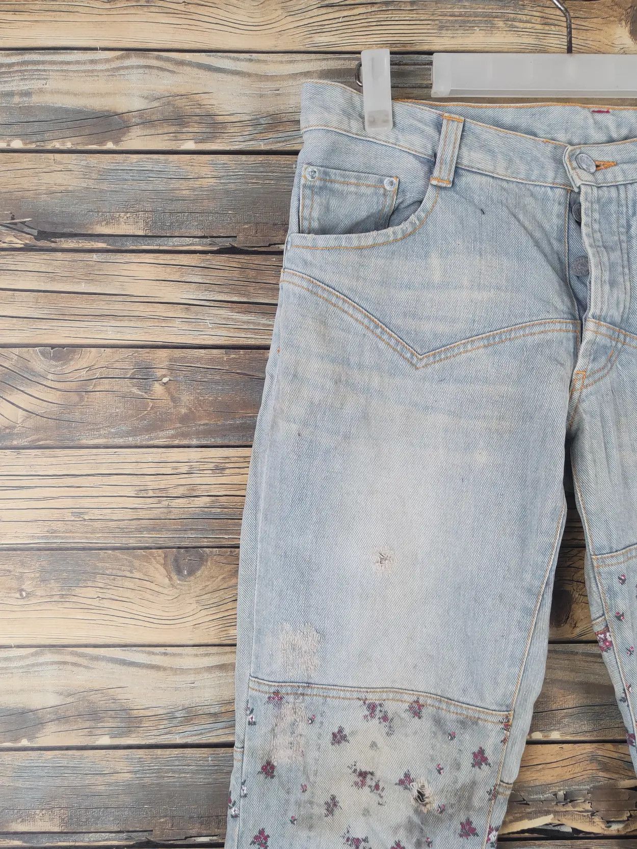 Issey Miyake Sunao Kuwahara japan Patchwork ripped denim pants #46-205xT Size US 30 / EU 46 - 15 Thumbnail