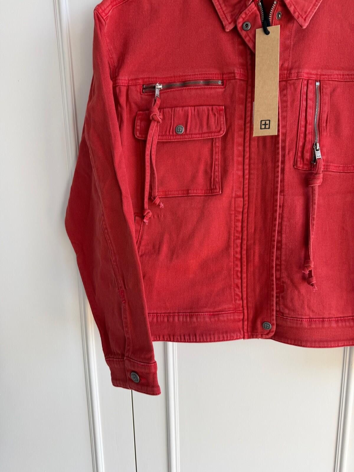Ksubi new Ksubi womens oversized denim Jacket top small s 8 red m Size S / US 4 / IT 40 - 4 Thumbnail