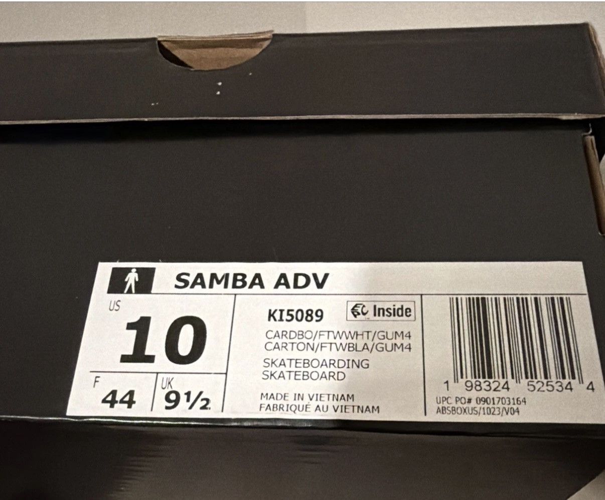 Adidas Size 10 - adidas Samba ADV Cardboard White gum Size US 10 / EU 43 - 2 Thumbnail