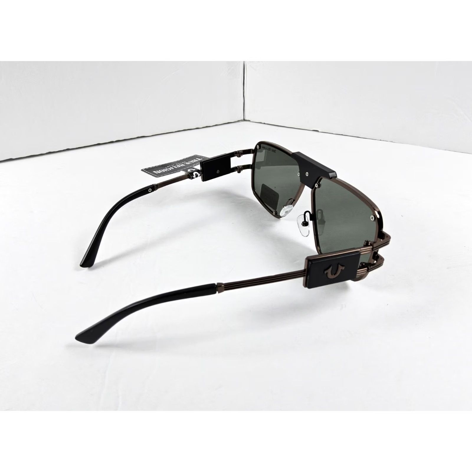 True Religion True Religion Sunglasses Aviator Metal Bronze 100% UV Protection UVA Men Boys Gents Logo Size ONE SIZE - 6 Thumbnail