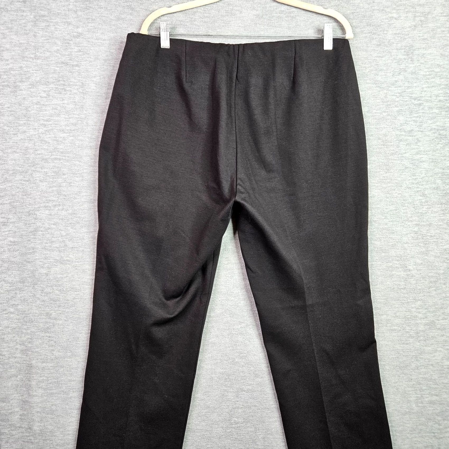 Eileen Fisher Eileen Fisher Pants Size 16 Black Straight Leg Career Minimalist Stretch Women Size 38" / US 16 / IT 52 - 6 Thumbnail