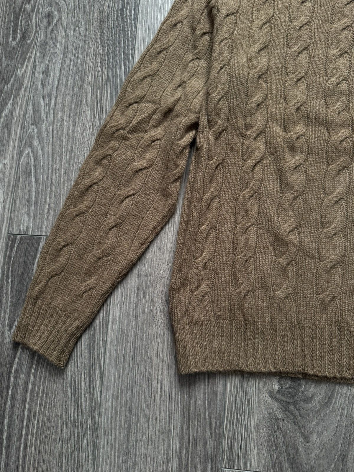 Ralph Lauren Purple Label Ralph Lauren Cable-knit Beige Cashmere Sweater M Size M / US 6-8 / IT 42-44 - 6 Thumbnail