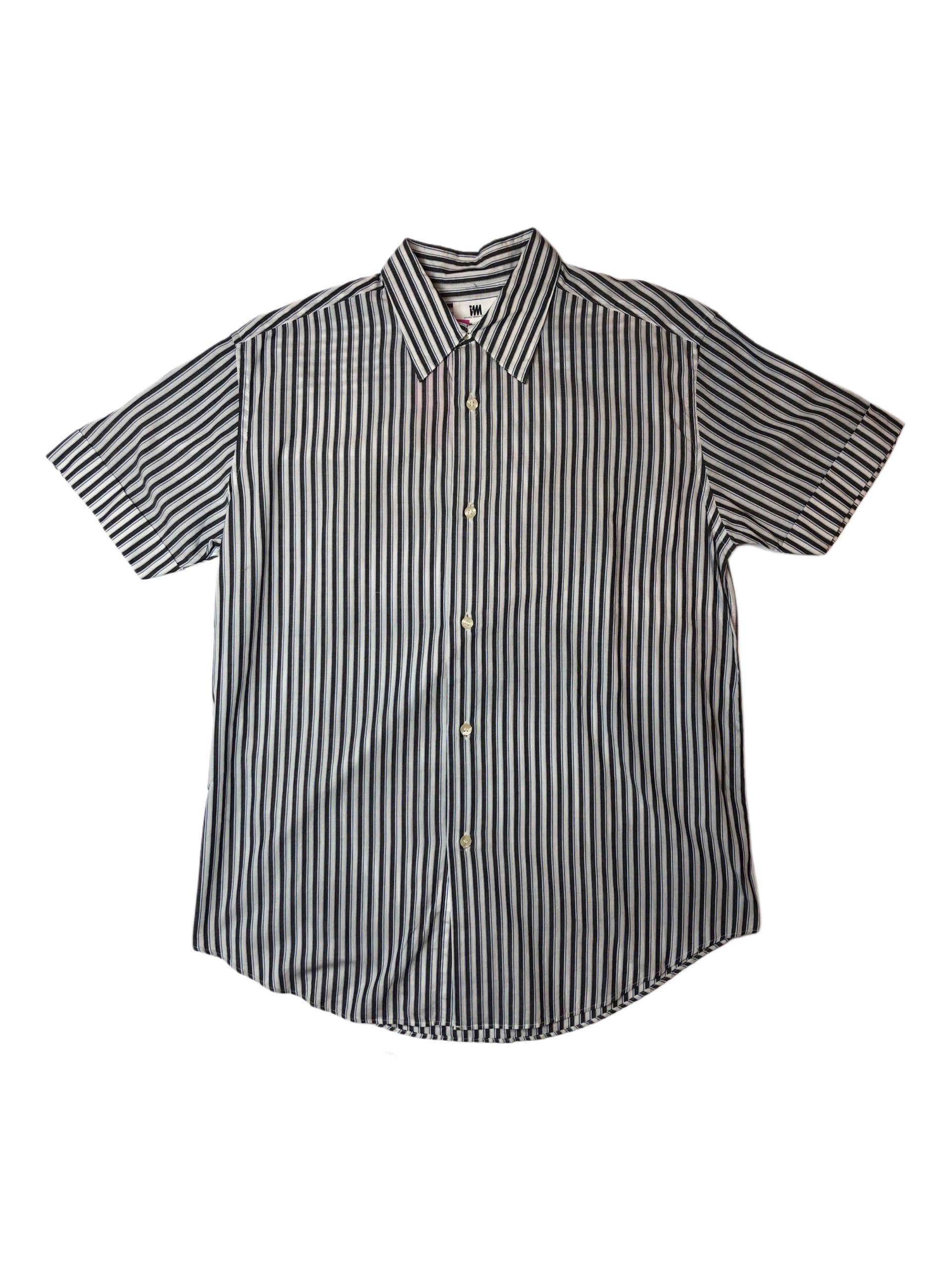 Issey Miyake Striped short-sleeve button-up shirt Size US L / EU 52-54 / 3 - 1 Thumbnail
