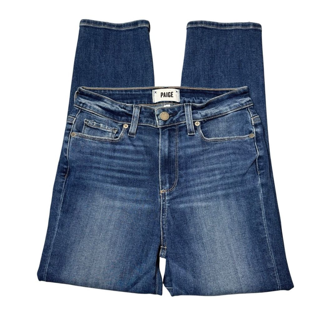 Paige PAIGE Hoxton Slim Crop Chopped Frayed Hem Jeans In Croatia Size 26" / US 2 / IT 38 - 3 Thumbnail