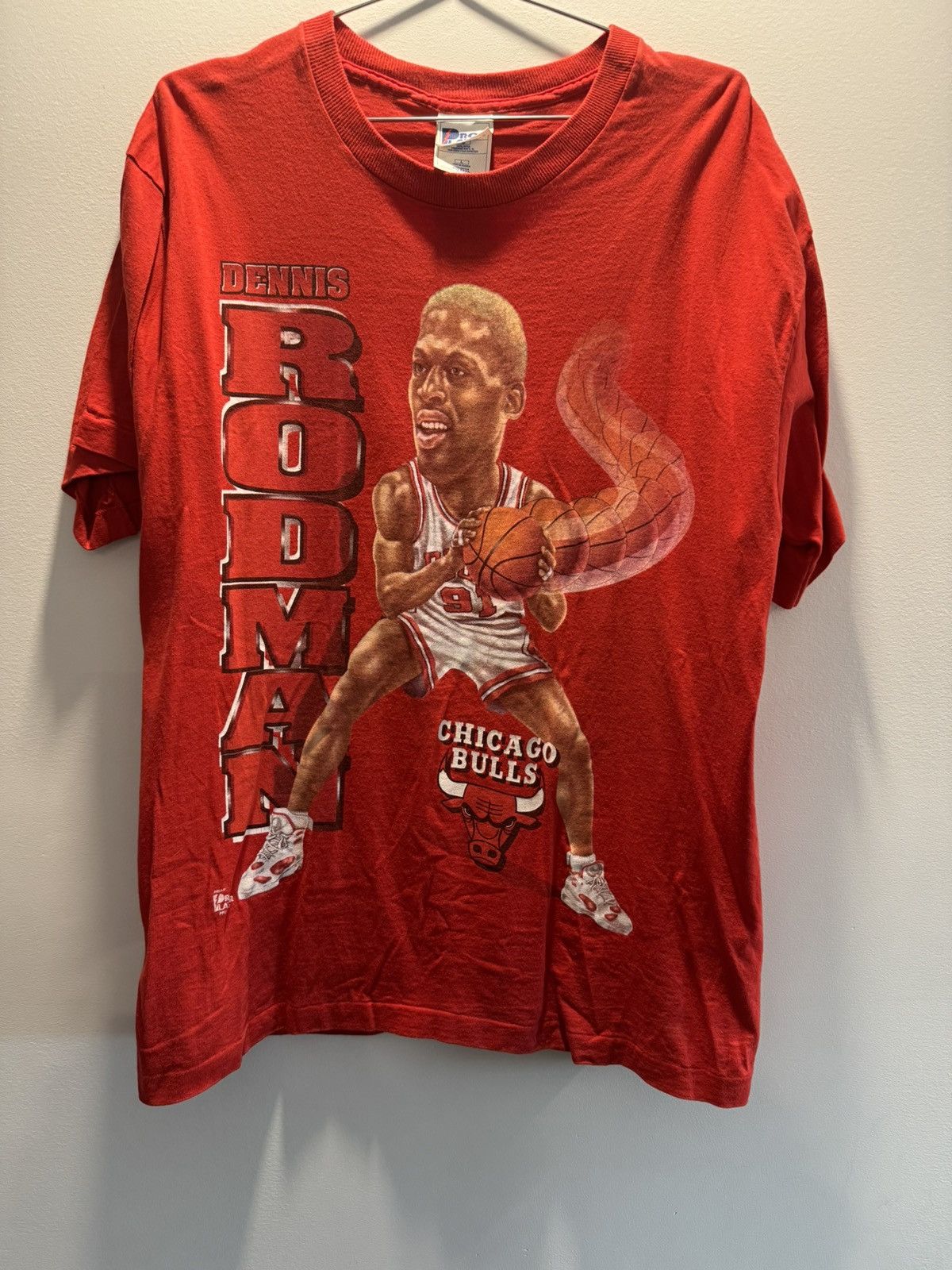 Vintage Dennis Rodman 90s Pro Player Tee Size US L / EU 52-54 / 3 - 1 Thumbnail