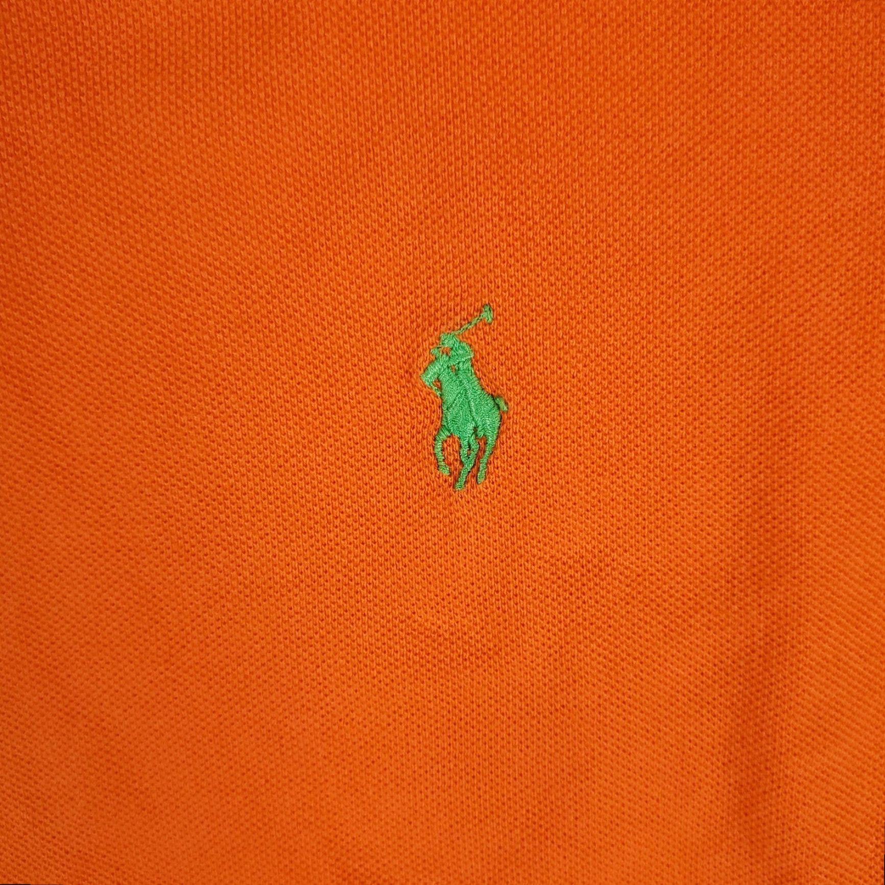 Ralph Lauren VINTAGE Ralph Lauren Polo Shirt Mens Large Orange Pony Short Sleeve Shirt Adult Large Orange Polo Mens Size US L / EU 52-54 / 3 - 2 Thumbnail