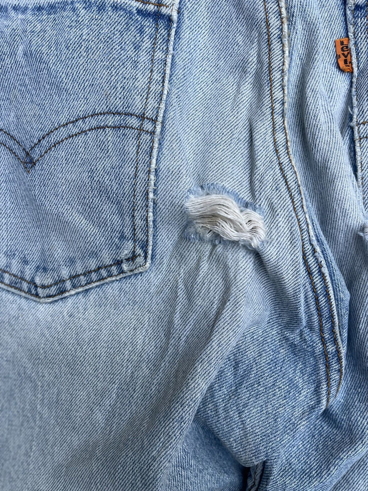 Levi's Vtg 70s Levi’s 505 Orange Tab - Talon Zip - Light Wash Denim Size US 31 - 12 Thumbnail