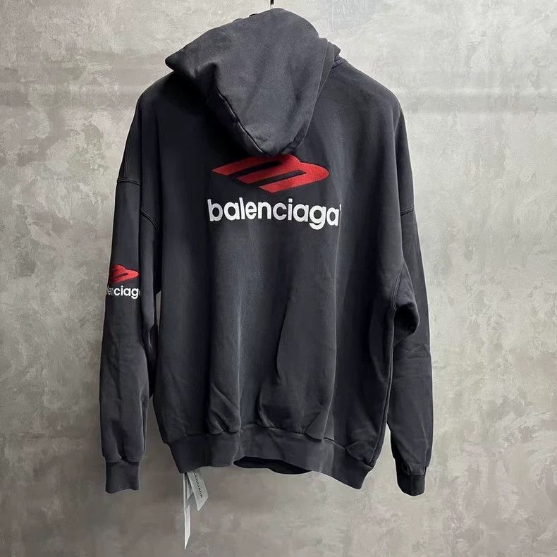 Balenciaga Balenciaga Black Hooded Sweatshirt with Logo-2505 Size US S / EU 44-46 / 1 - 4 Thumbnail