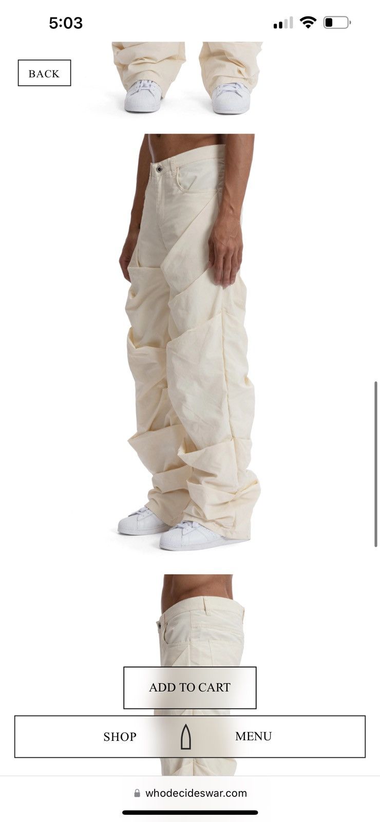 Who Decides War WDW DRAPED TROUSERS Size US 36 / EU 52 - 2 Thumbnail