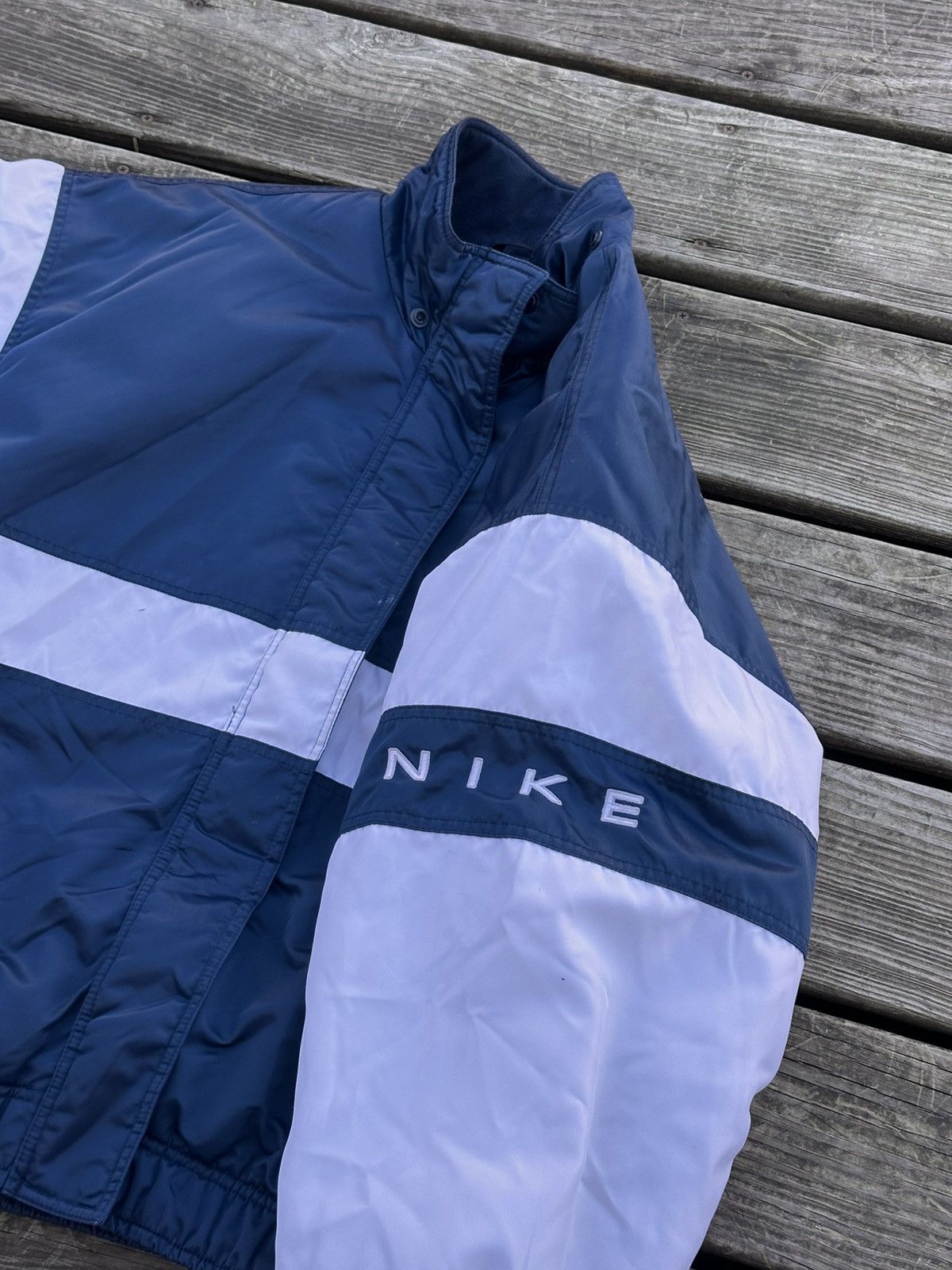 Nike × Vintage Vintage 90s Nike Puffer Jacket Size L / US 10 / IT 46 - 4 Thumbnail