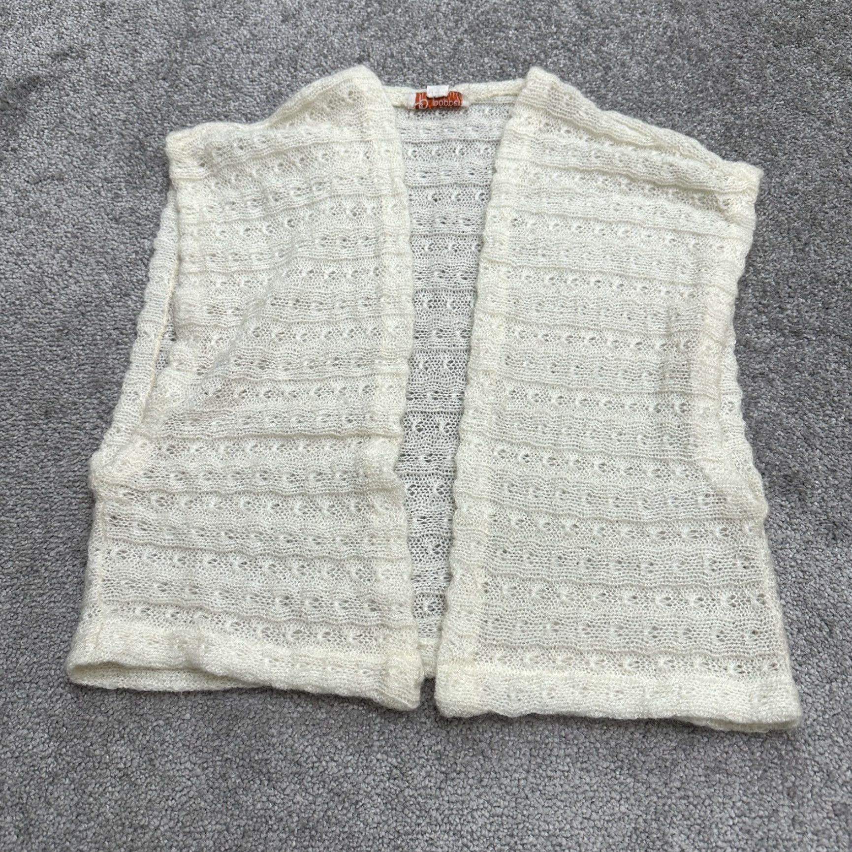 Vintage VINTAGE Beldoch Popper Vest Crochet Open-Knit Sleeveless Ivory Womens Small Casual Knit Style Size S / US 4 / IT 40 - 2 Thumbnail