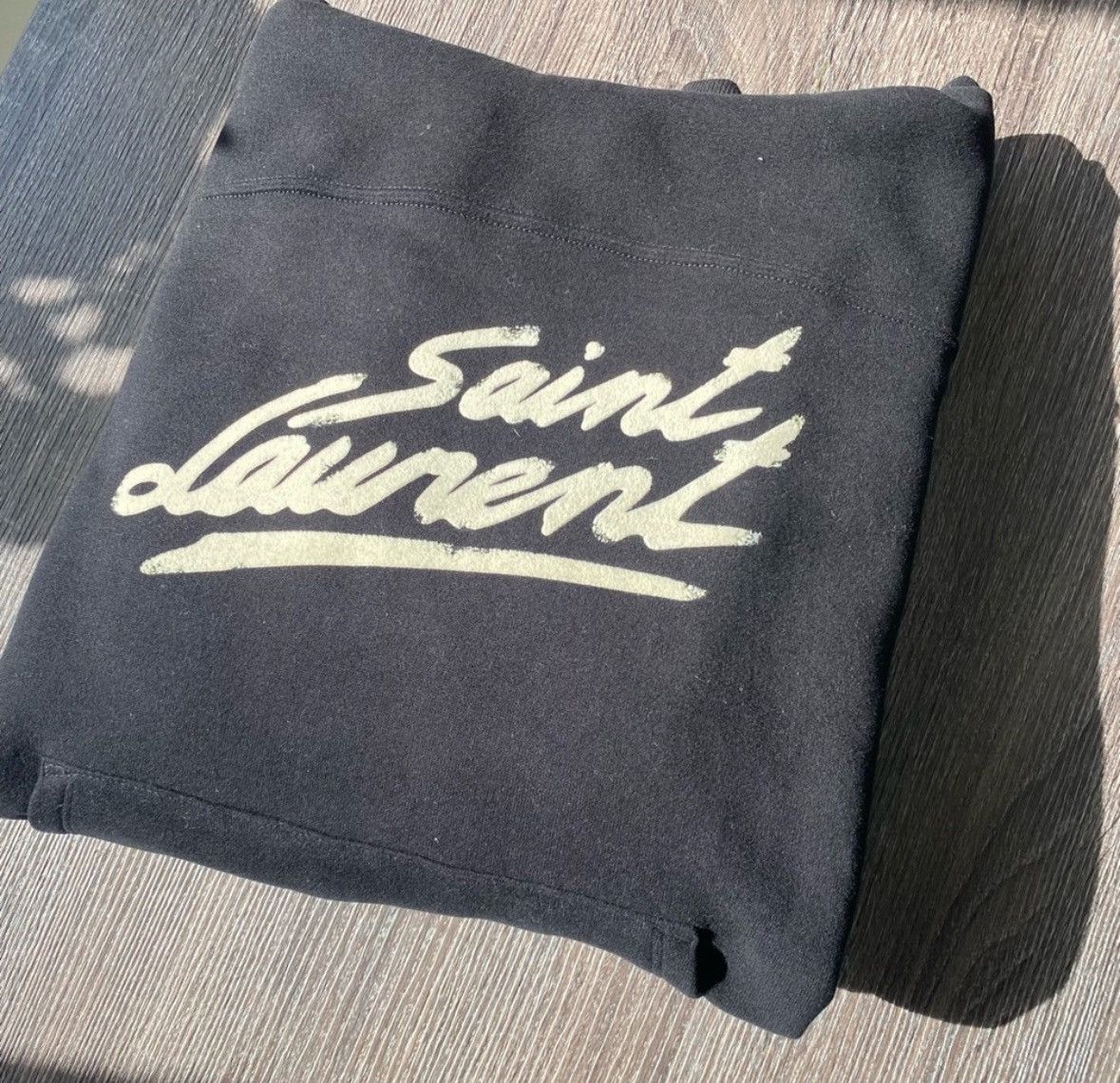 Saint Laurent Paris o1s1wg111124 "Saint Laurent" '50s Signature Hoodie in Black Size US XS / EU 42 / 0 - 7 Thumbnail
