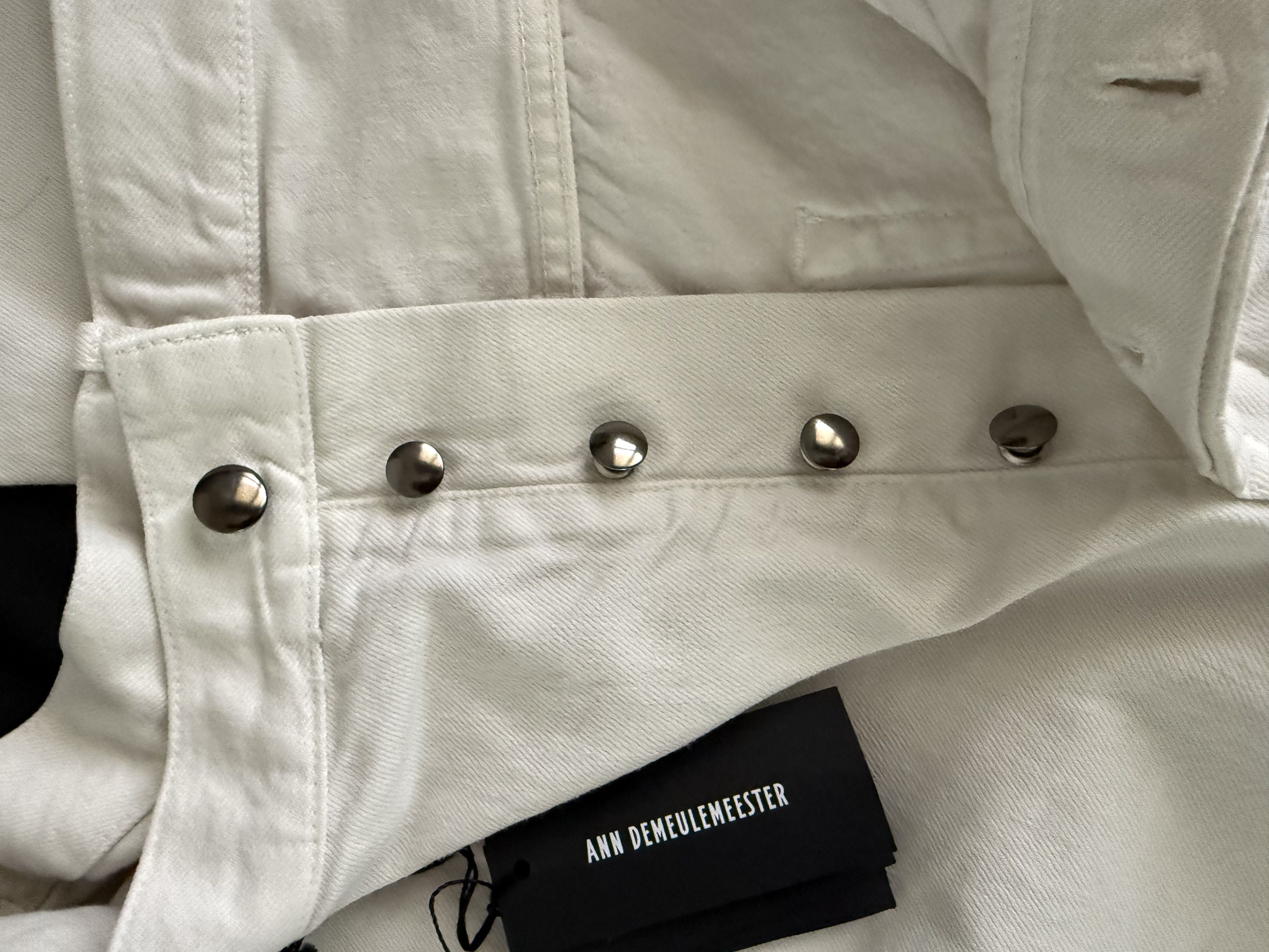 Ann Demeulemeester High Comfort Strap Trousers Denim Ivory Size US 34 / EU 50 - 15 Thumbnail