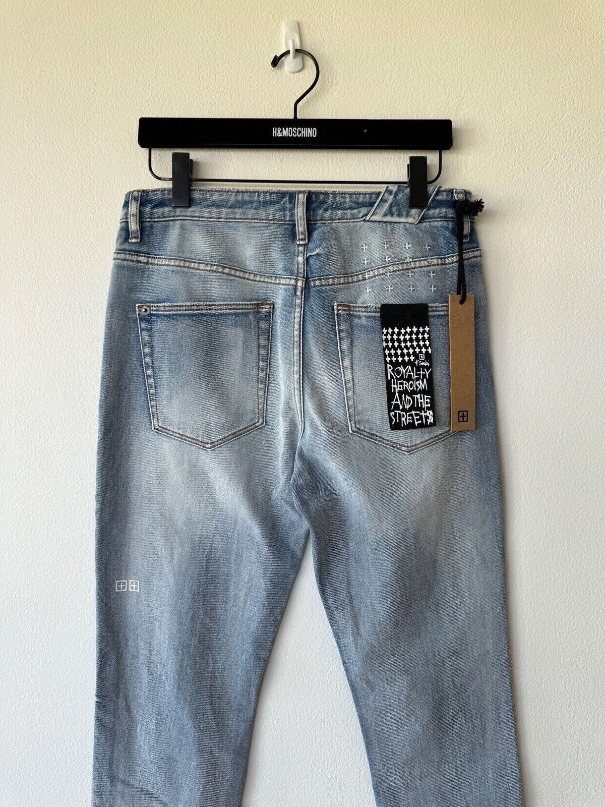 Ksubi new Ksubi mens denim jean chitch 32 light blue city high rip Size US 32 / EU 48 - 6 Thumbnail