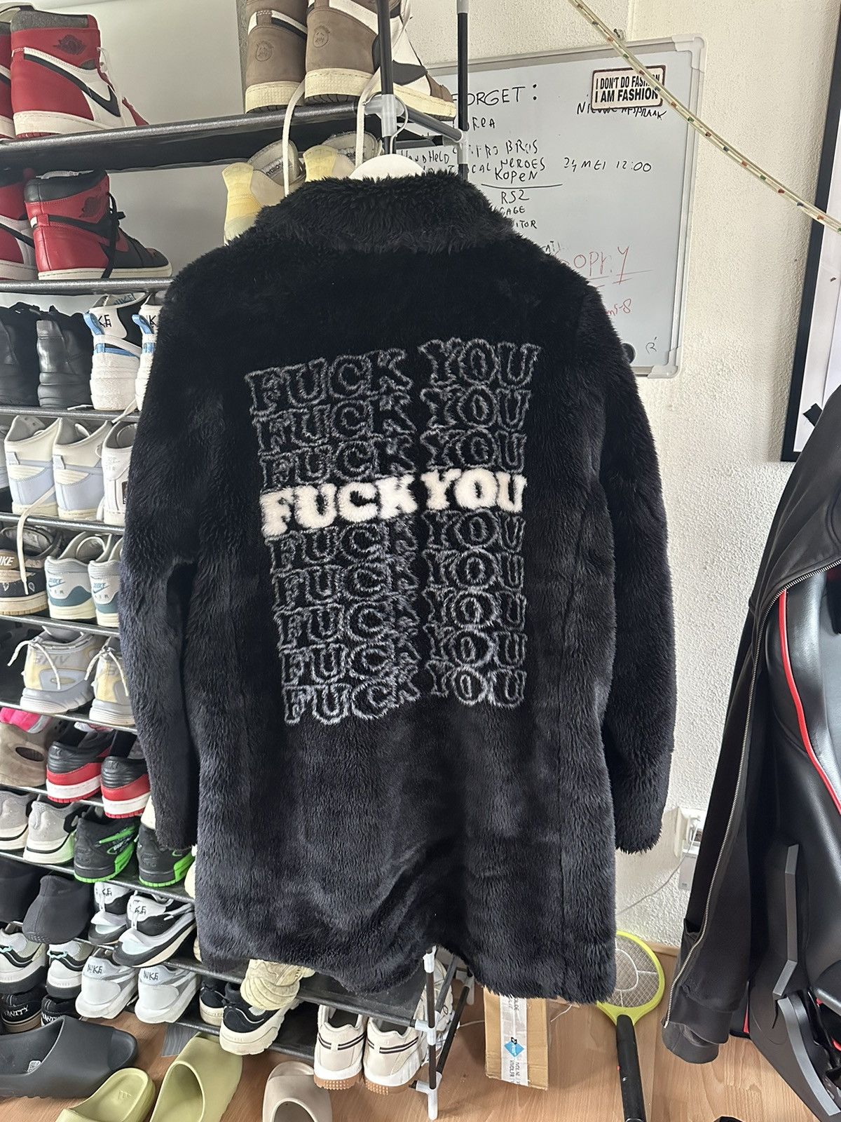 Supreme Supreme x Hysteric Glamour Fuck You Fur Jacket | Grailed