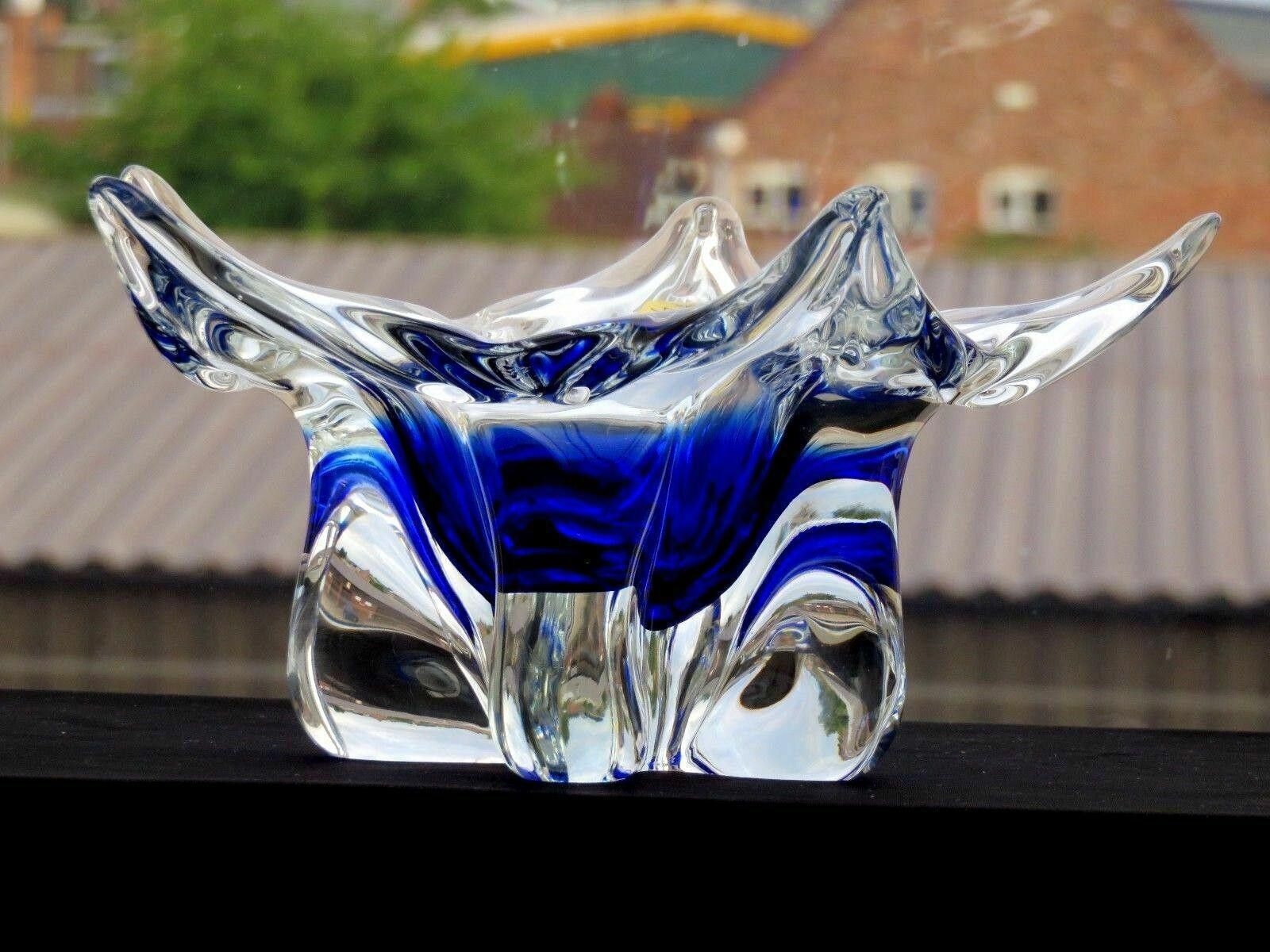 Natalino Nathalie Navarro Design Blue Clear Crystal Display Bowl Size ONE SIZE - 6 Thumbnail