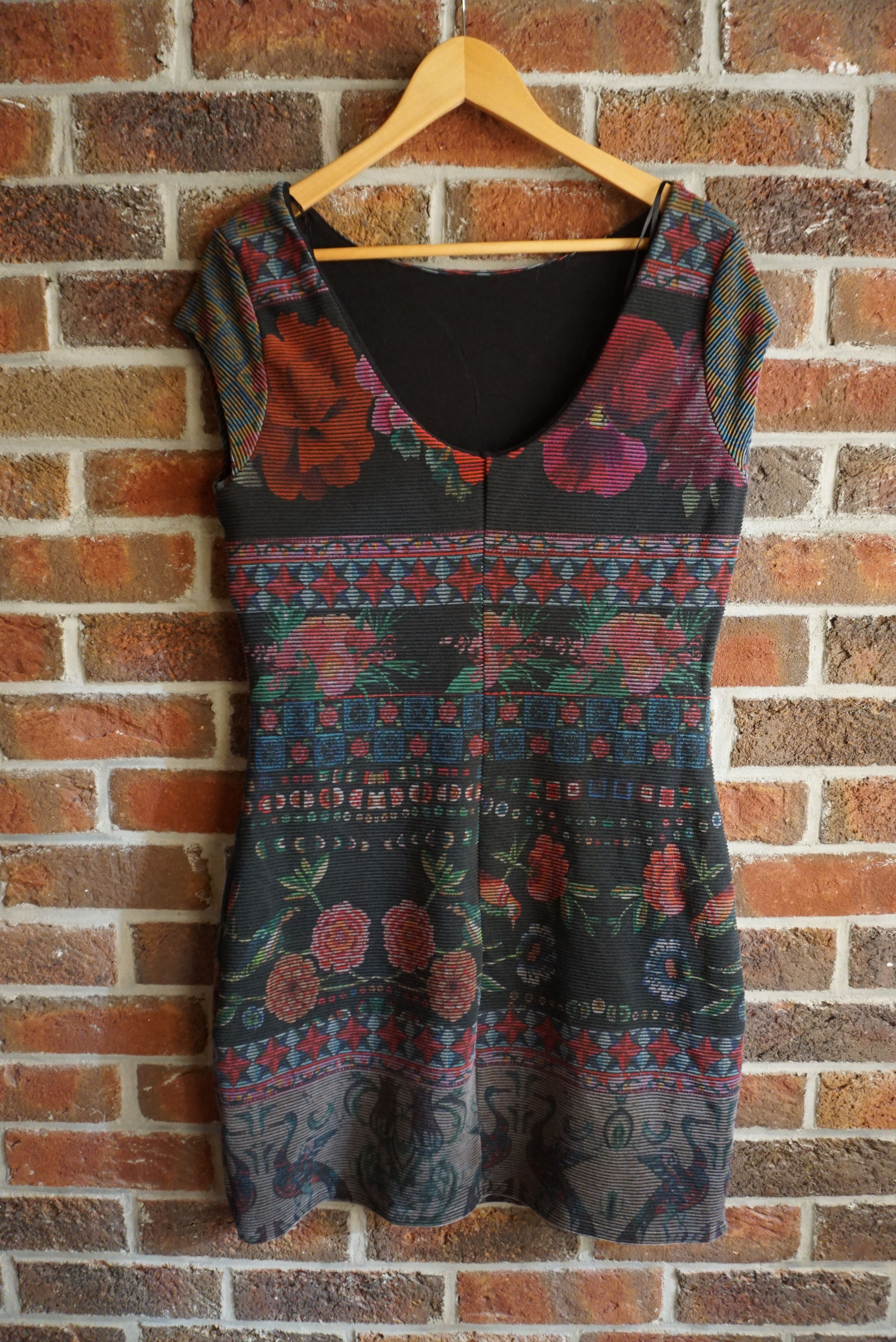 Designer Desigual pencil dress XL 10 12 floral slim fit boho Size XL / US 12-14 / IT 48-50 - 13 Thumbnail