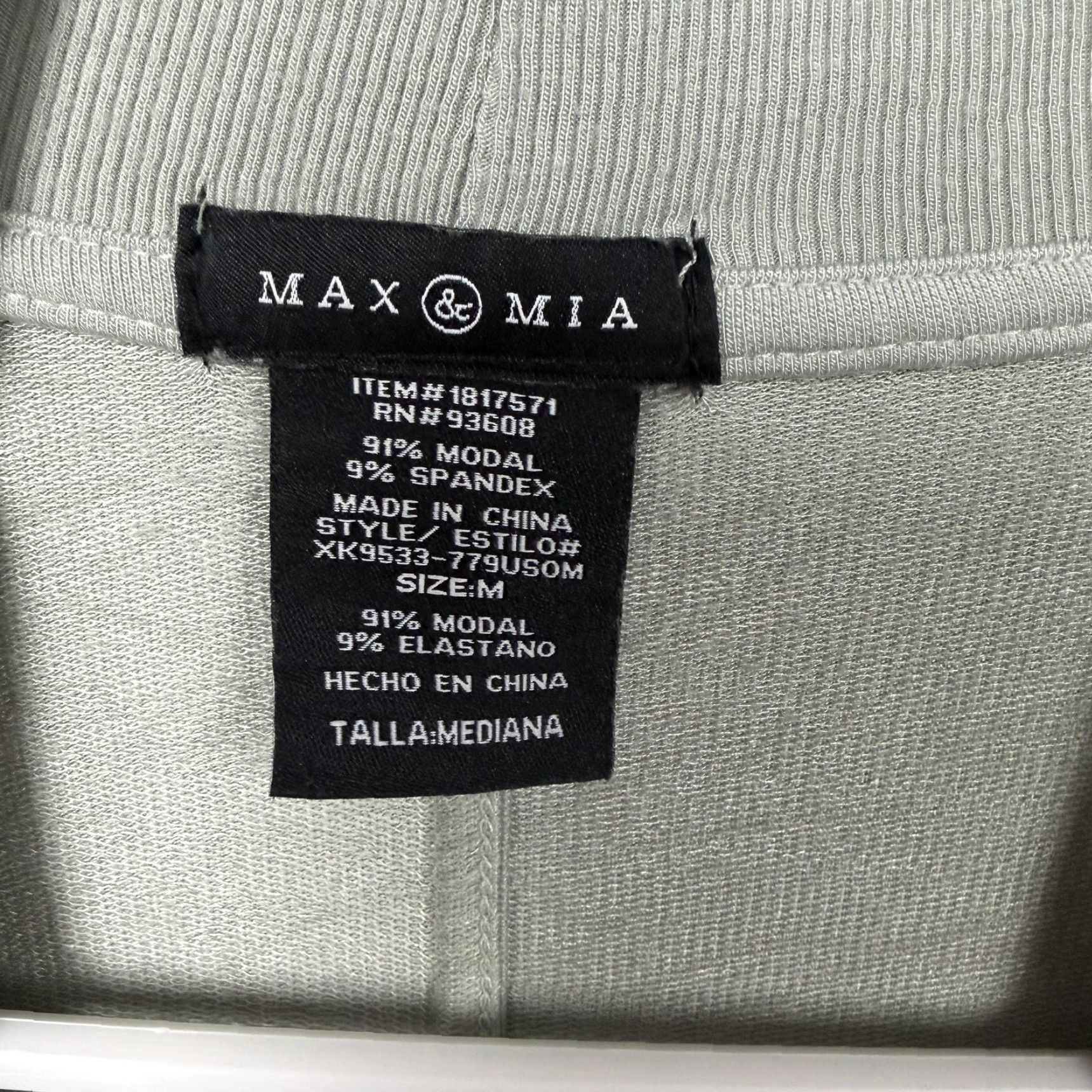Vintage Max & Mia Cardigan Sweater M Green Women Slim Knit Jersey Open Front Pockets Lightweight All Seasons Fall Spring Winter Size M / US 6-8 / IT 42-44 - 5 Thumbnail