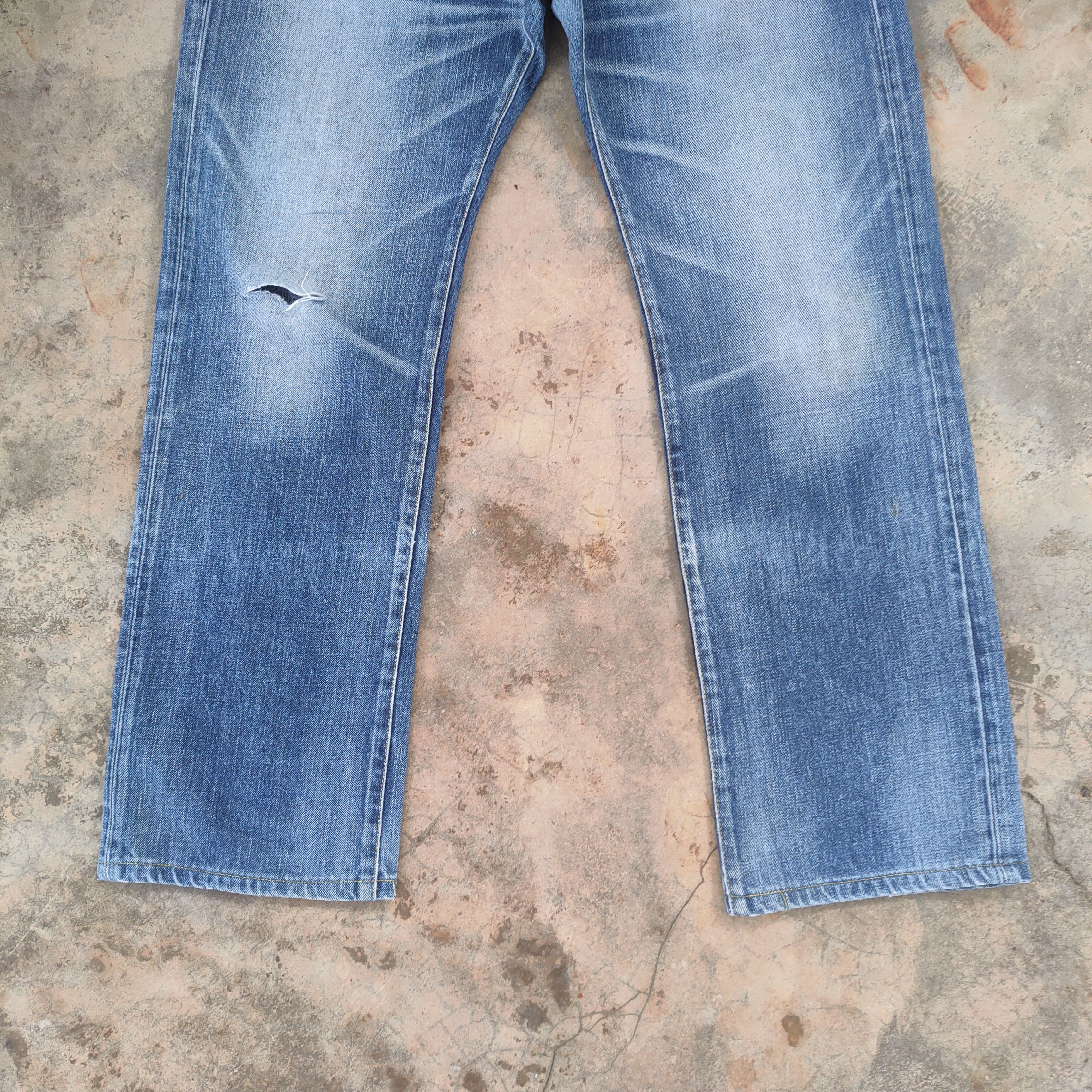 Jean W33 VINTAGE B.NUMBER FADED DISTRESSED RIPPED JEAN PANTS Size US 33 - 4 Thumbnail