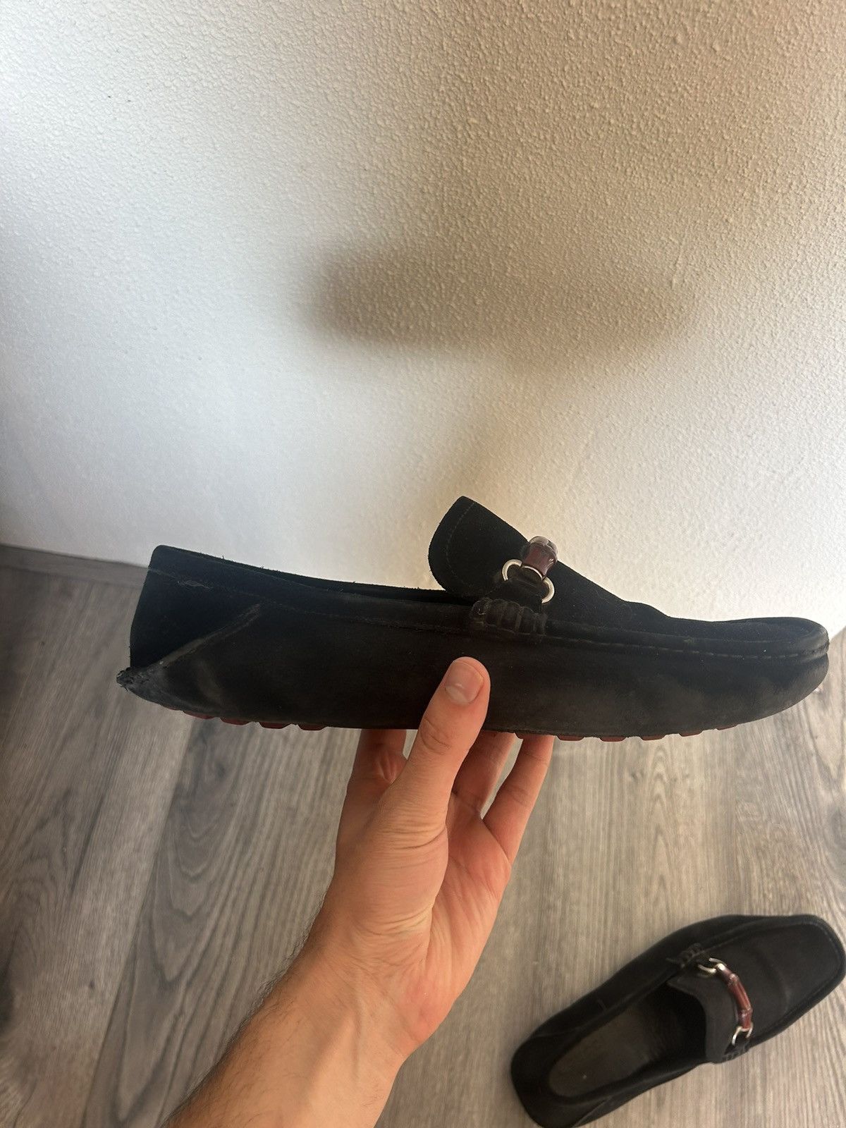 Gucci Gucci Tom Ford Era Suede Bamboo Loafers – Iconic Black Size US 11.5 / EU 44-45 - 8 Thumbnail