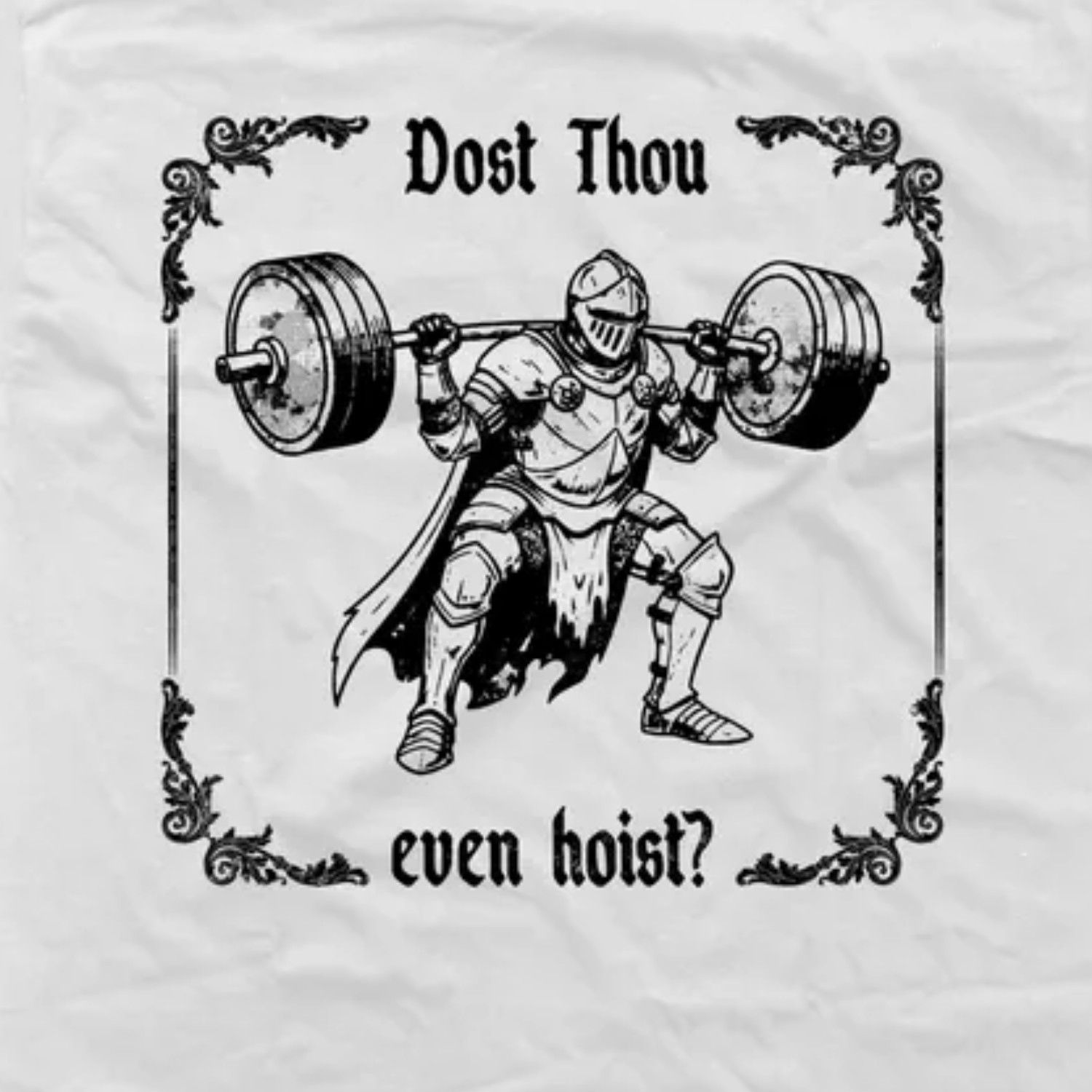 Japanese Brand Dost Thou Even Hoist Medieval Gym T-Shirt, Funny Shirt Size US L / EU 52-54 / 3 - 2 Thumbnail