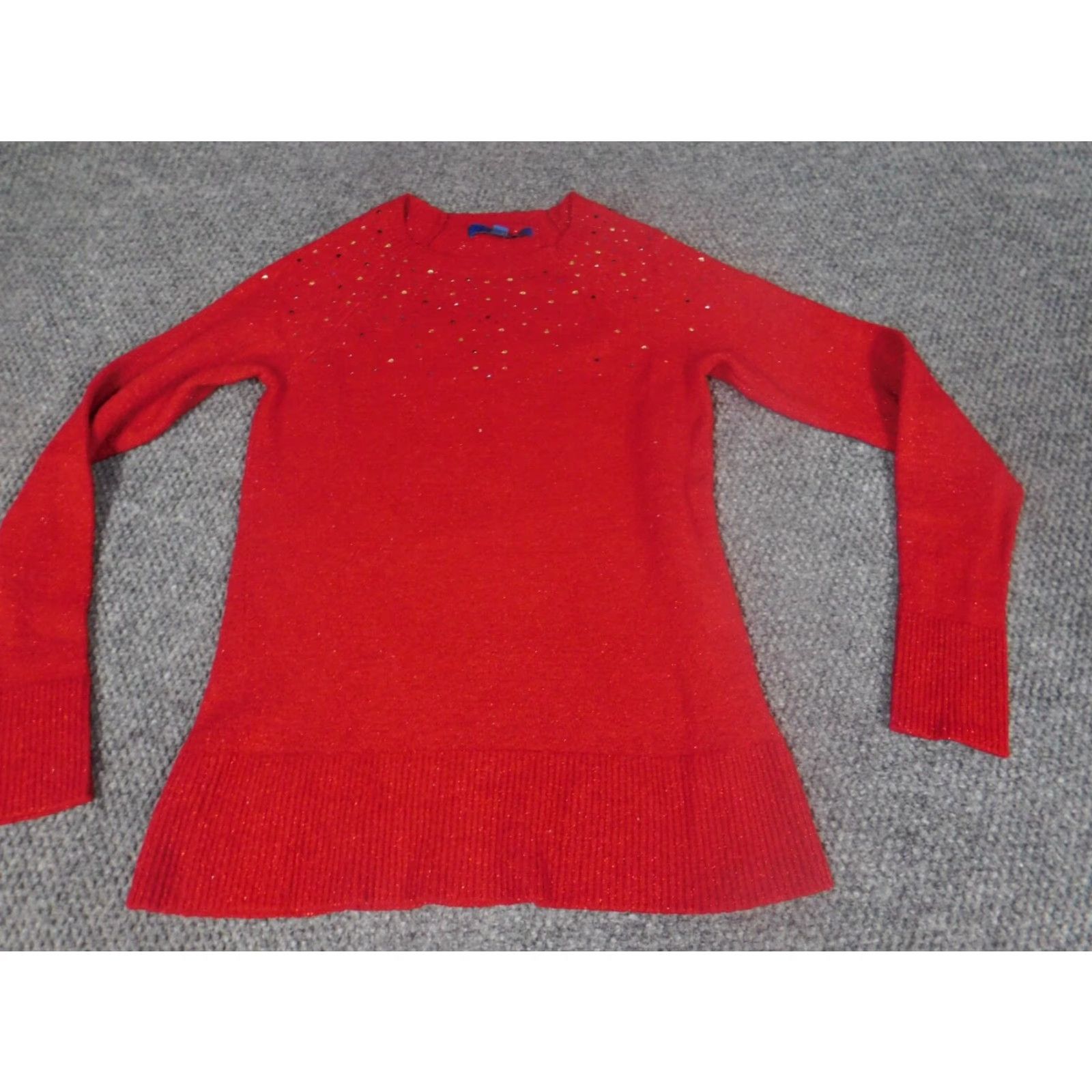 Apt. 9 Apt. 9 Womens Sweater Small Red Pullover Crewneck Knit Long Sleeve Vintage? No. 0 Size S / US 4 / IT 40 - 3 Thumbnail