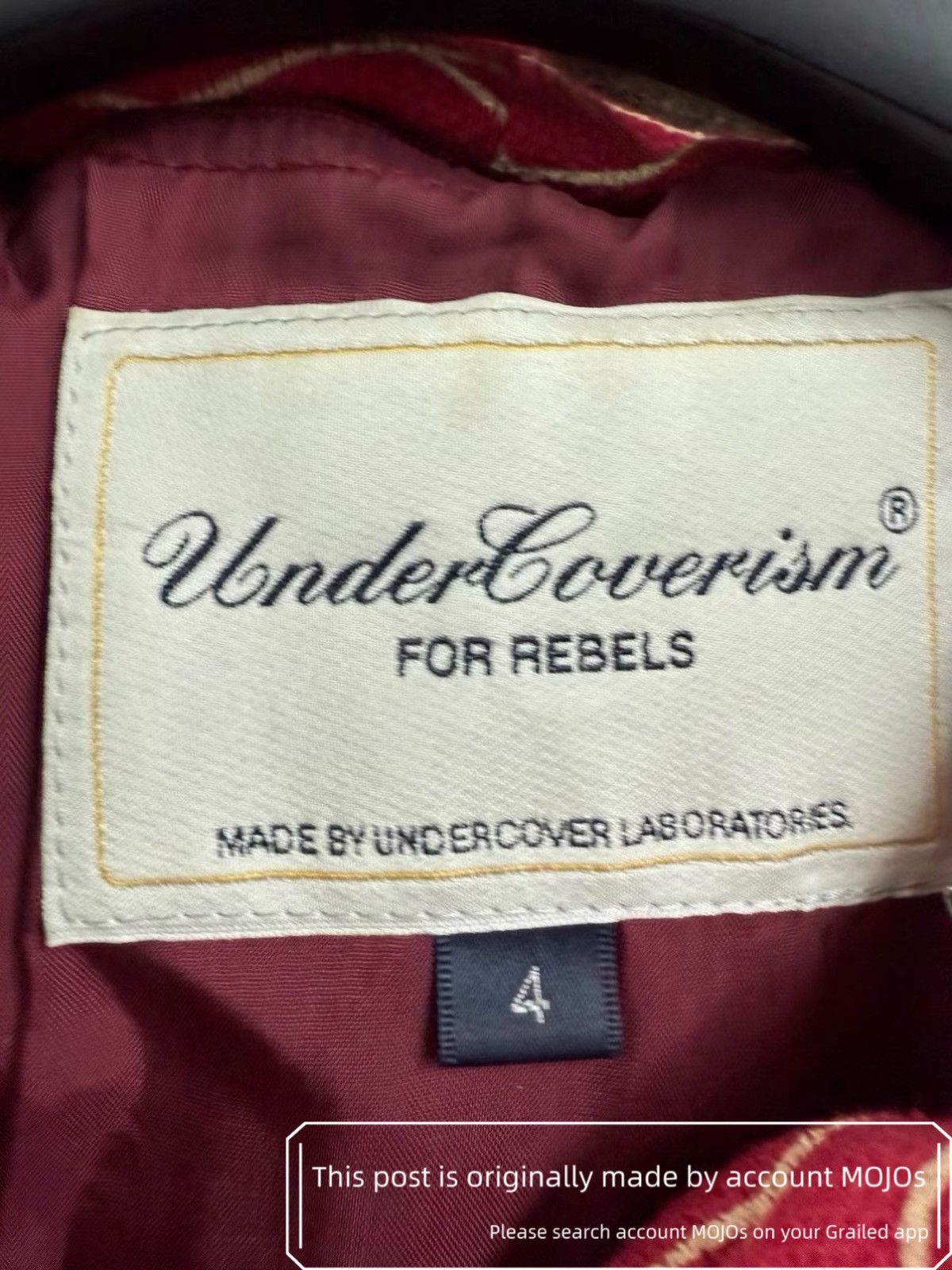 Undercover Sz 4 Undercover 08SS For Rebels Res Hoodie Leather Jacket Size US XL / EU 56 / 4 - 5 Thumbnail
