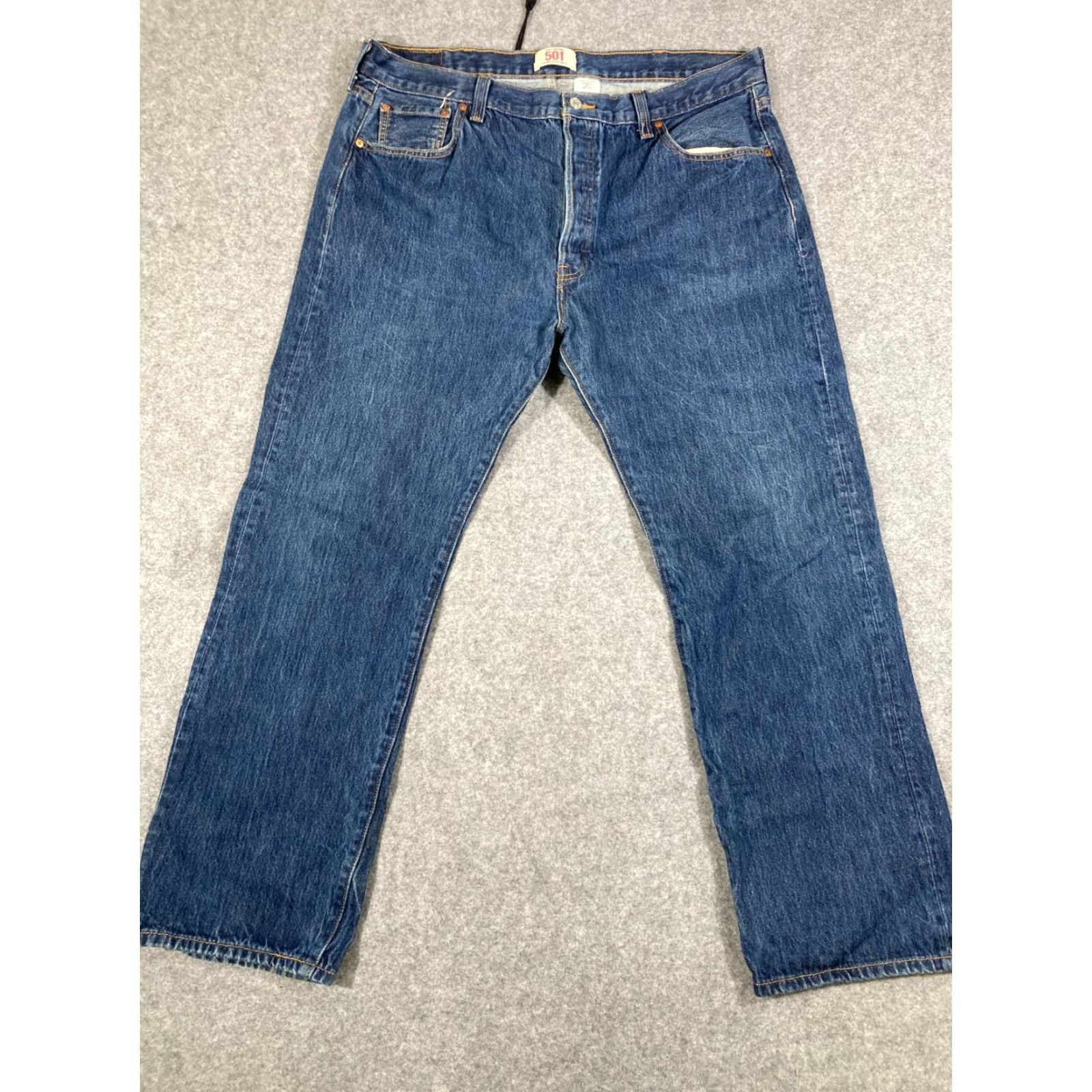 Levi's VINTAGE Levi's 501 Button Fly Jeans Mens 42X32 Blue Denim Straight Leg Waistband 5-Pocket Design Regular Fit Size US 42 / EU 58 - 3 Thumbnail