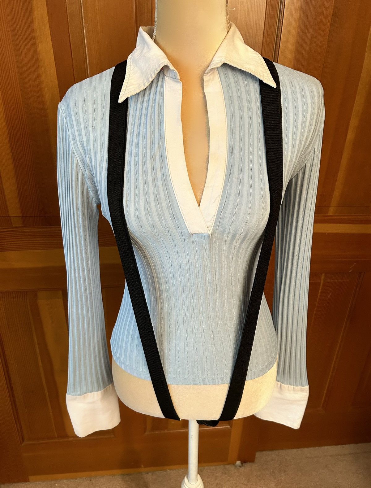 Designer × Other × Vintage Y2K 1990’s Vintage Blue Cuffed and Collar Shirt. Size M / US 6-8 / IT 42-44 - 5 Thumbnail