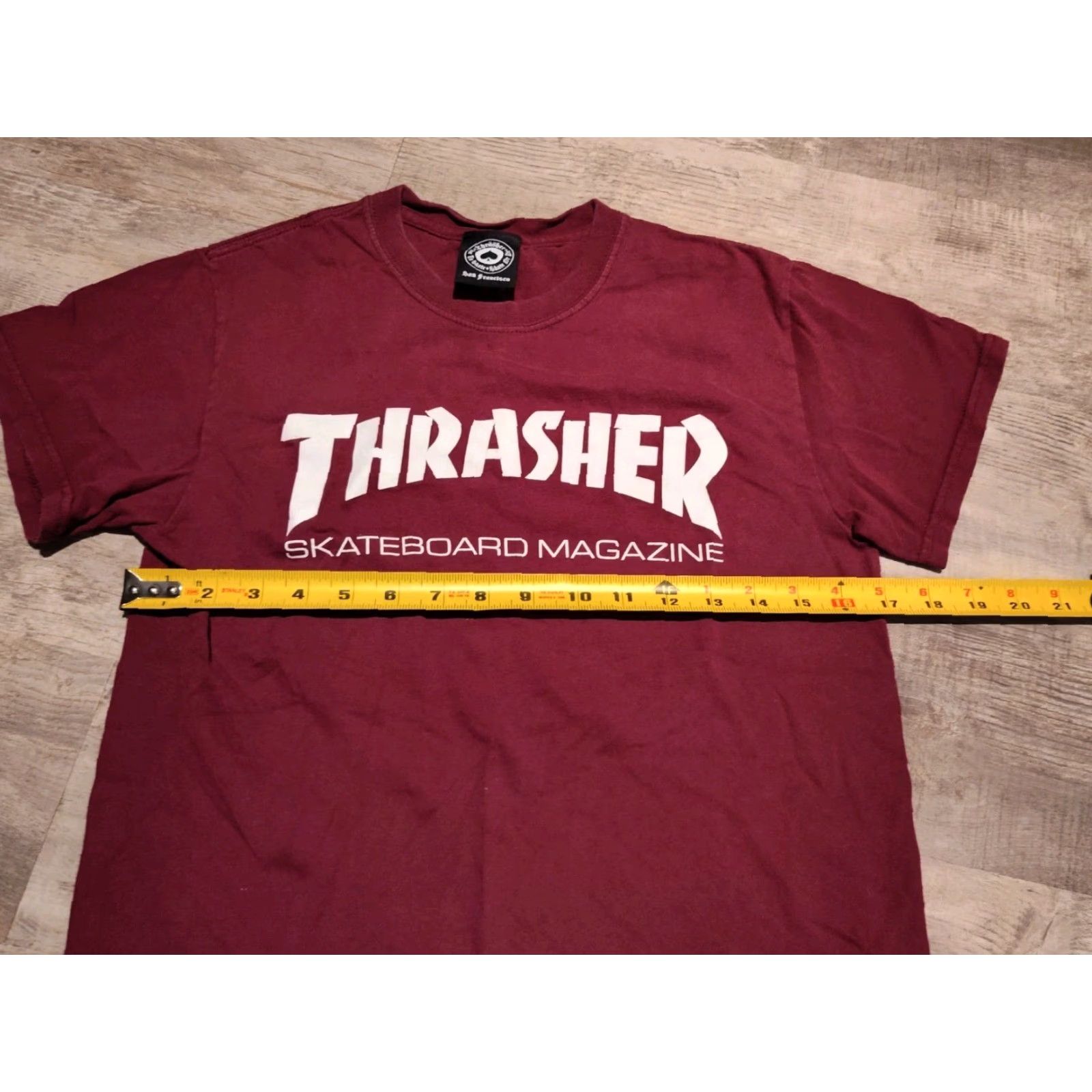 Thrasher VINTAGE Thrasher Shirt Unisex Adults T-Shirt Short Sleeve Crew Neck S Maroon Graphic Print 90s Skateboarding Mens Womens Size US S / EU 44-46 / 1 - 6 Thumbnail