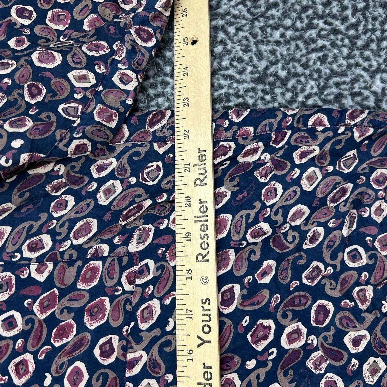 Other Vintage Bruno Button Up Shirt Women 6 Silk Abstract Paisley Size M / US 6-8 / IT 42-44 - 3 Thumbnail