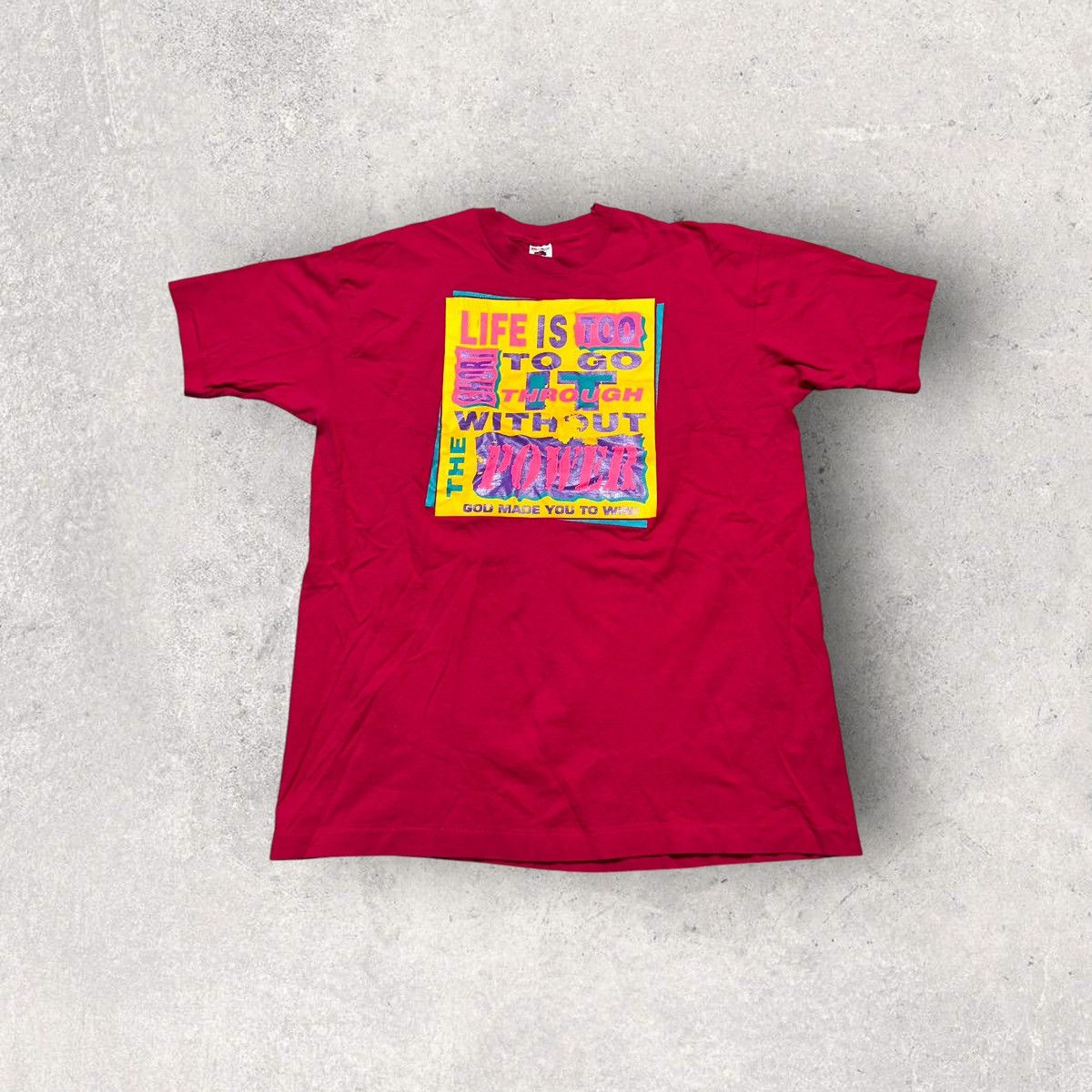 Fruit Of The Loom × Vintage Vintage God tee Size US XXL / EU 58 / 5 - 1 Thumbnail