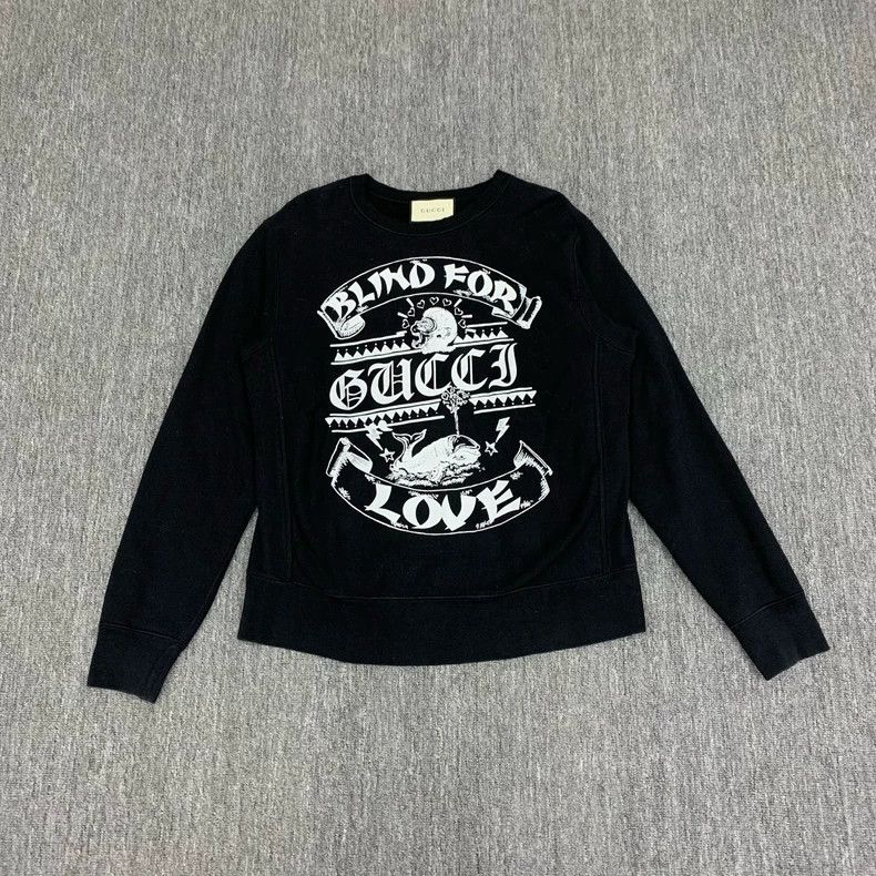 Gucci GUCCI Black Long Sleeve Printed Sweatshirt- DMC Size US XL / EU 56 / 4 - 1 Thumbnail