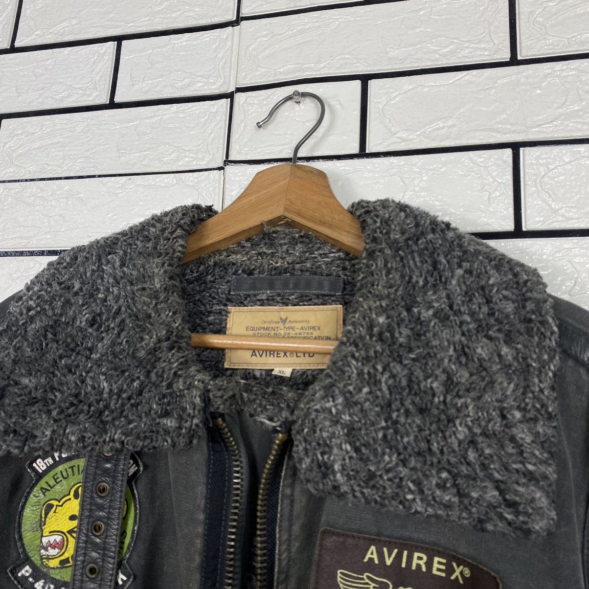 Avirex 🔥VINTAGE BIKER MILITARY JACKET AVIREX BIG LOGO BACKHIT USN Size US XL / EU 56 / 4 - 24 Thumbnail