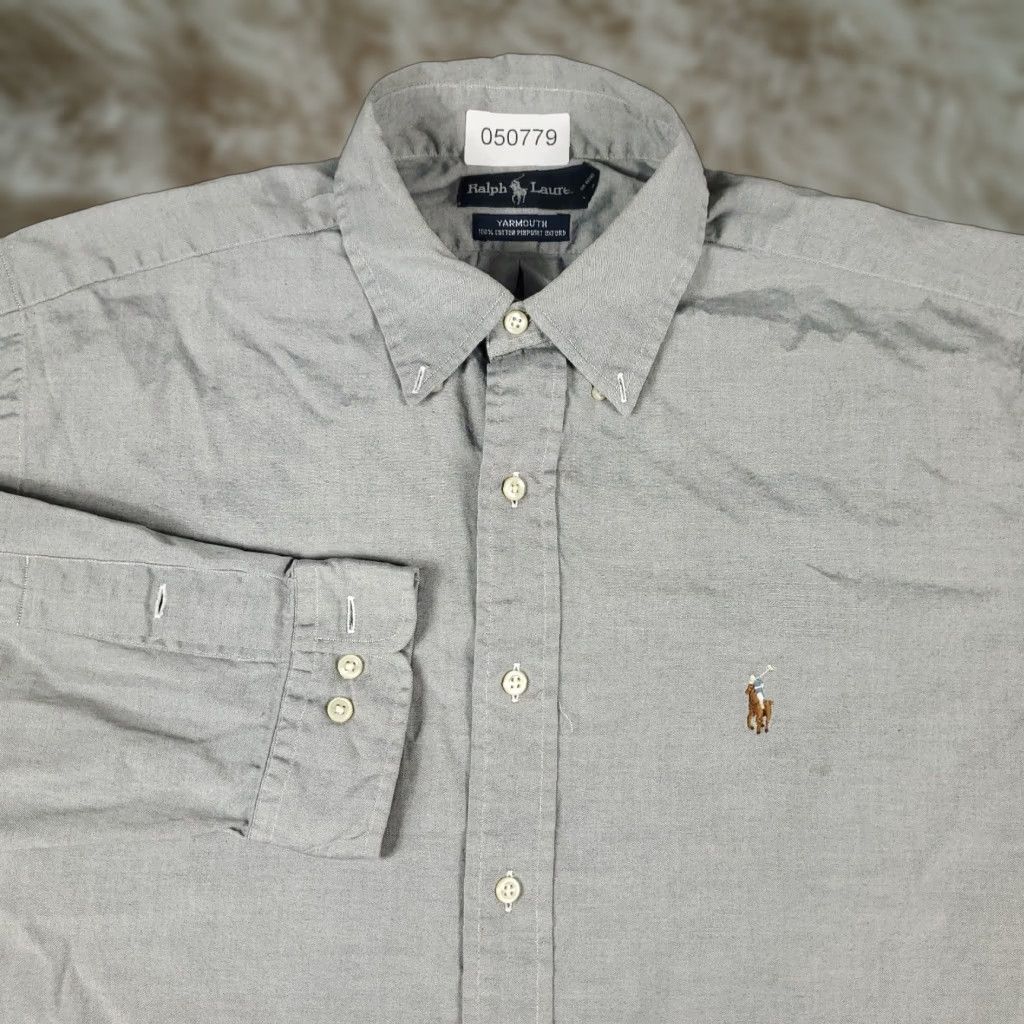 Ralph Lauren Ralph Lauren Dress Shirt Mens Size 17 Gray Long Sleeve Button-Up Classic Size 46R - 1 Thumbnail
