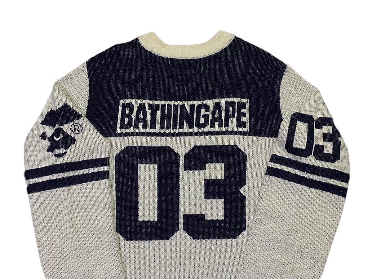 Bape × Nigo Vintage A Bathing Ape Numbering Knit Sweater Size US L / EU 52-54 / 3 - 16 Thumbnail