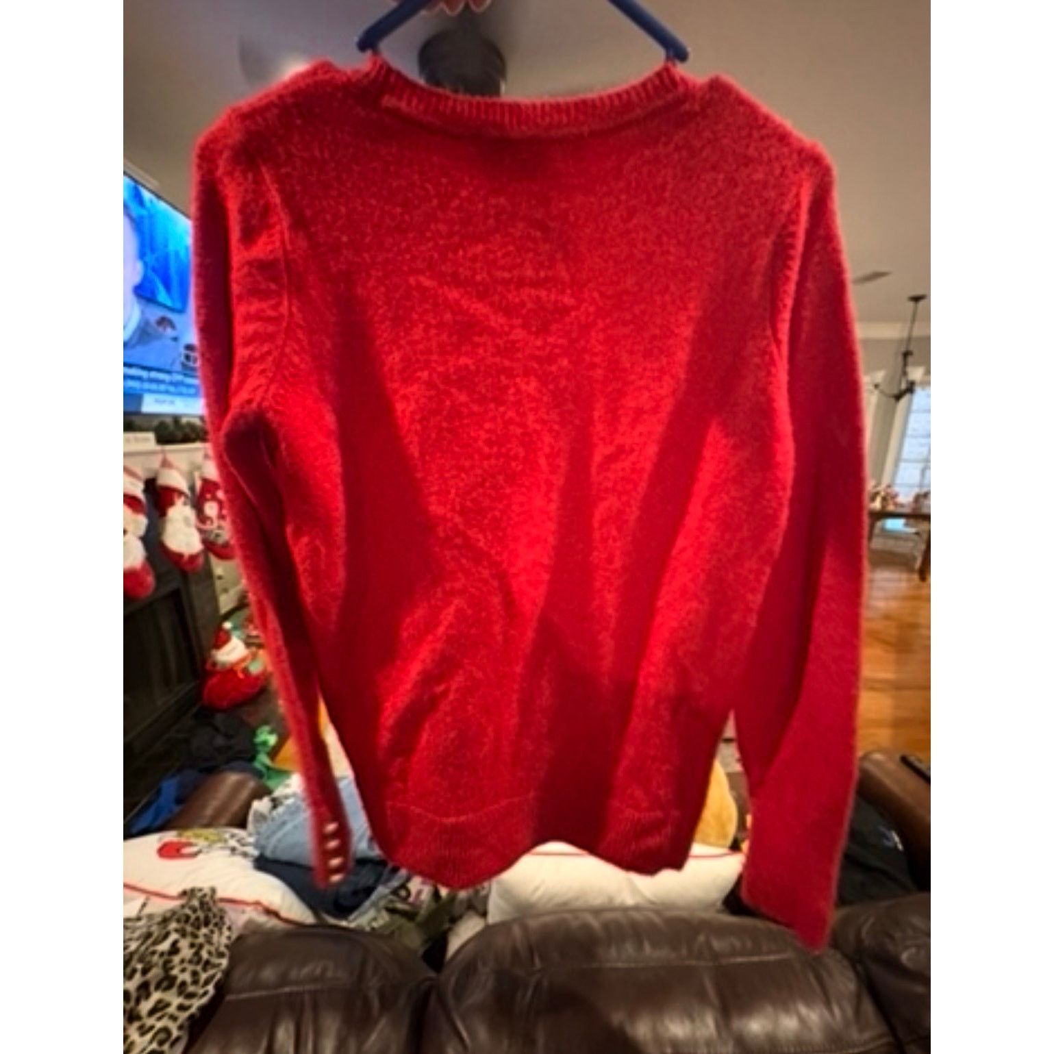 Loft LOFT Women’s Red Knit Sweater Size Small Crew Neck Size S / US 4 / IT 40 - 4 Thumbnail