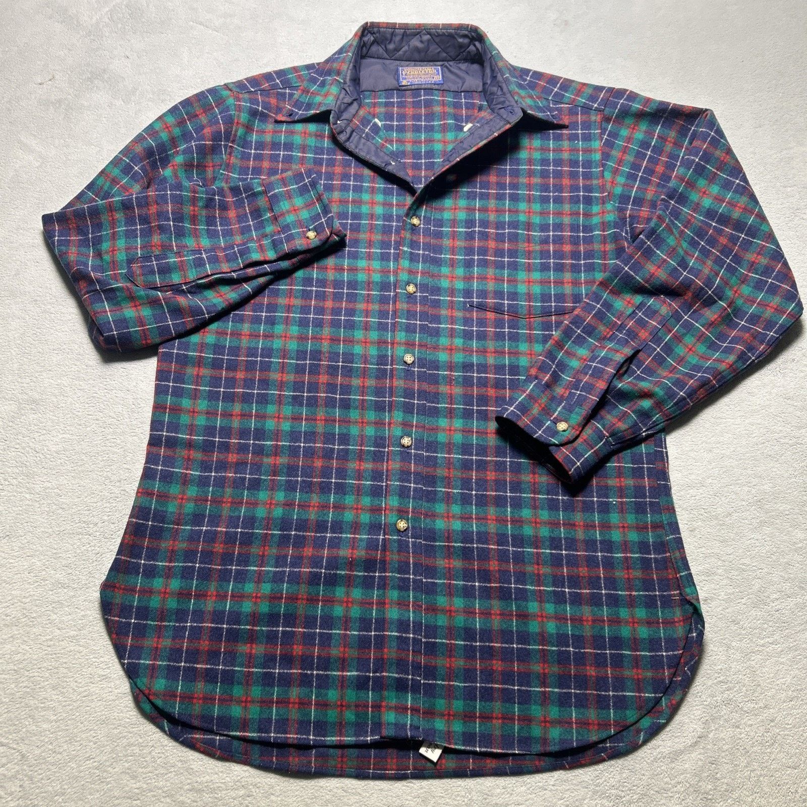 Pendleton 1960s USA Pendleton Wool Flannel Shirt Men Medium Shetand Size US M / EU 48-50 / 2 - 9 Thumbnail