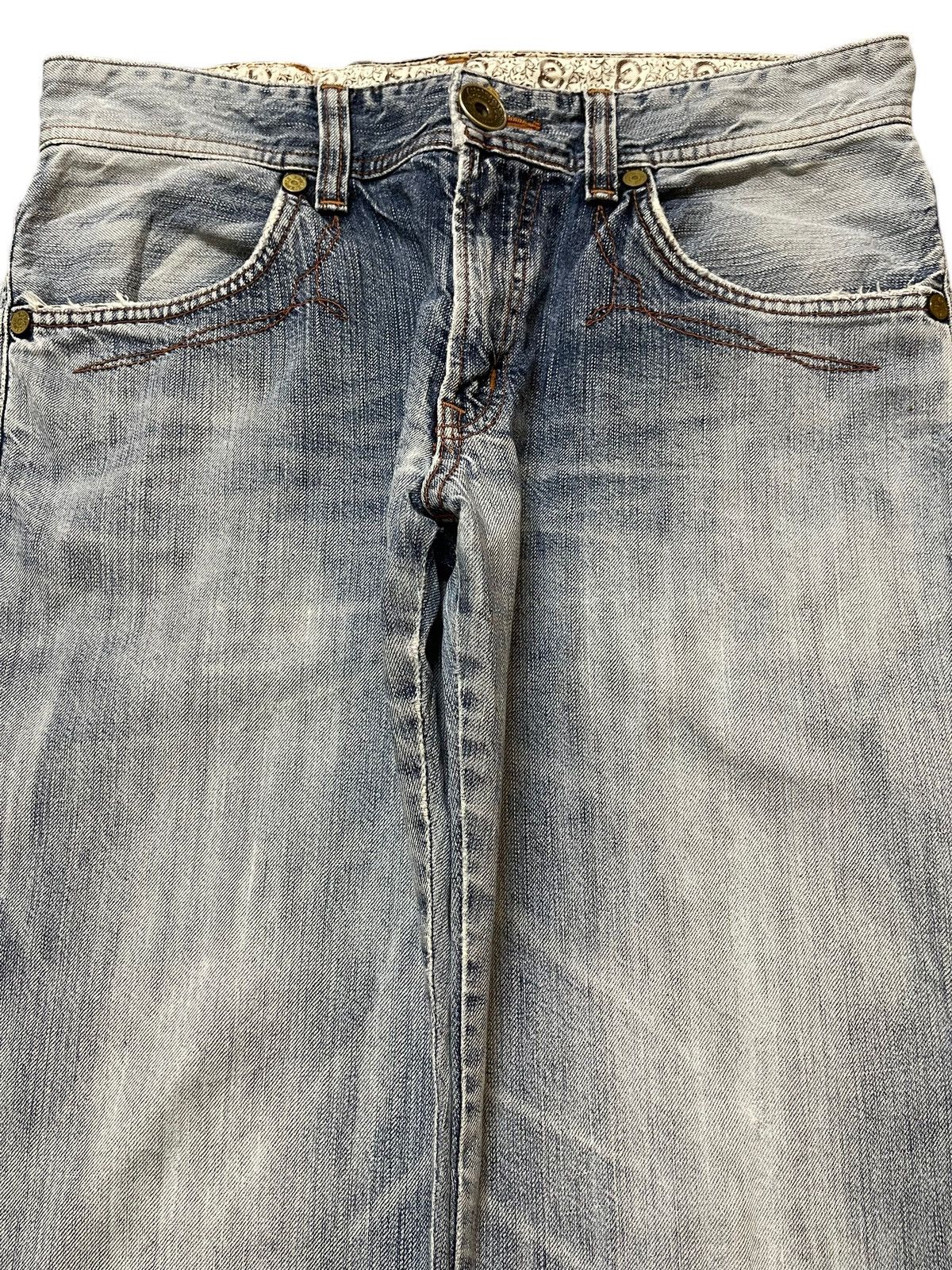 Edwin Vintage Edwin 503 Blue Trip Faded Wash Style Baggy Jeans Size US 33 - 3 Thumbnail