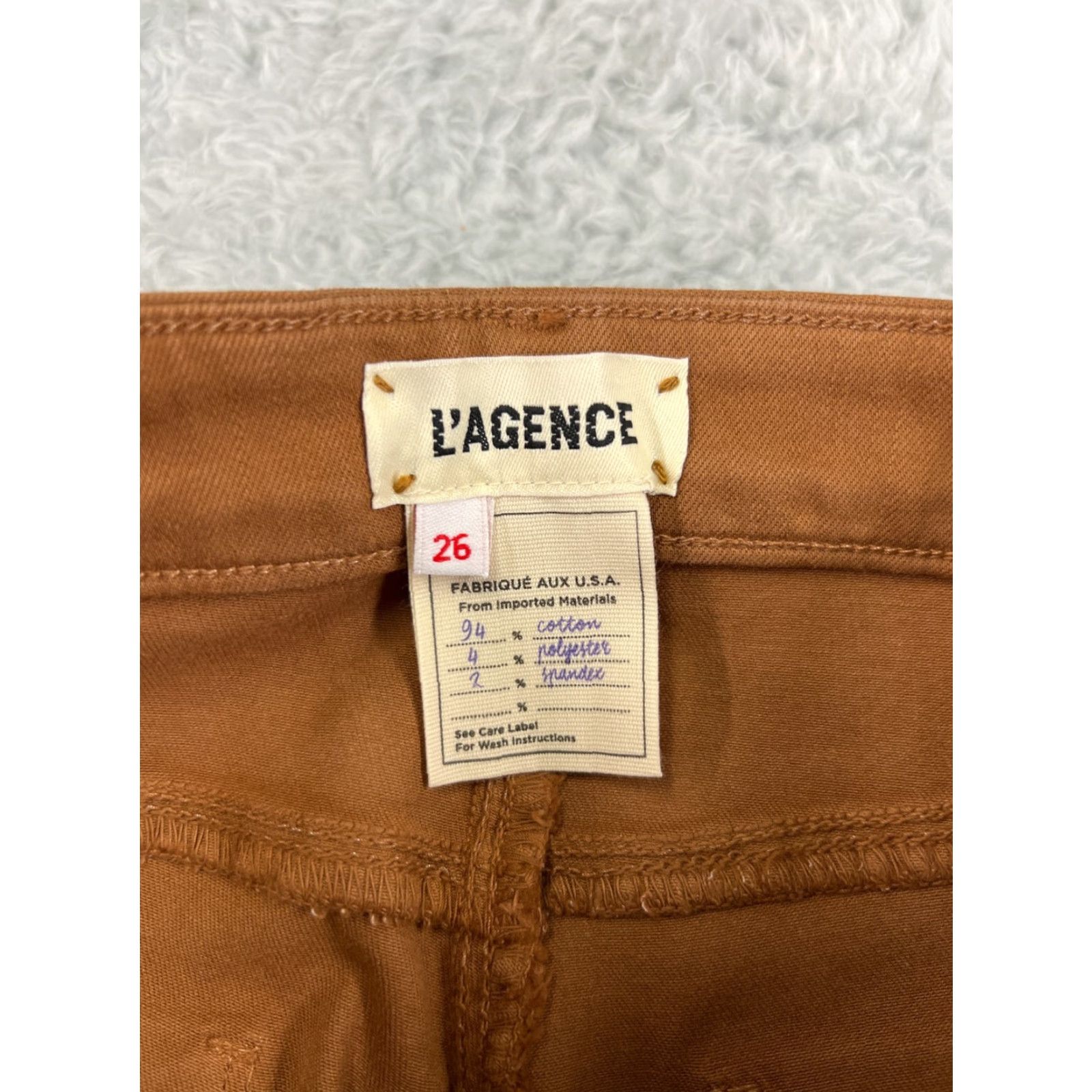 L'AGENCE L'agence L'agence Jeans Women 26 Brown Skinny Ankle Zip Leather Look Denim 5-Pocket Design Vintage No Size 26" / US 2 / IT 38 - 3 Thumbnail