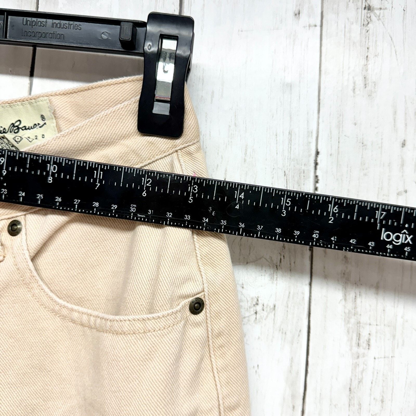 Eddie Bauer Eddie Bauer Jeans 6 Cream Relaxed Straight Cotton 5-Pocket Size 28" / US 6 / IT 42 - 5 Thumbnail
